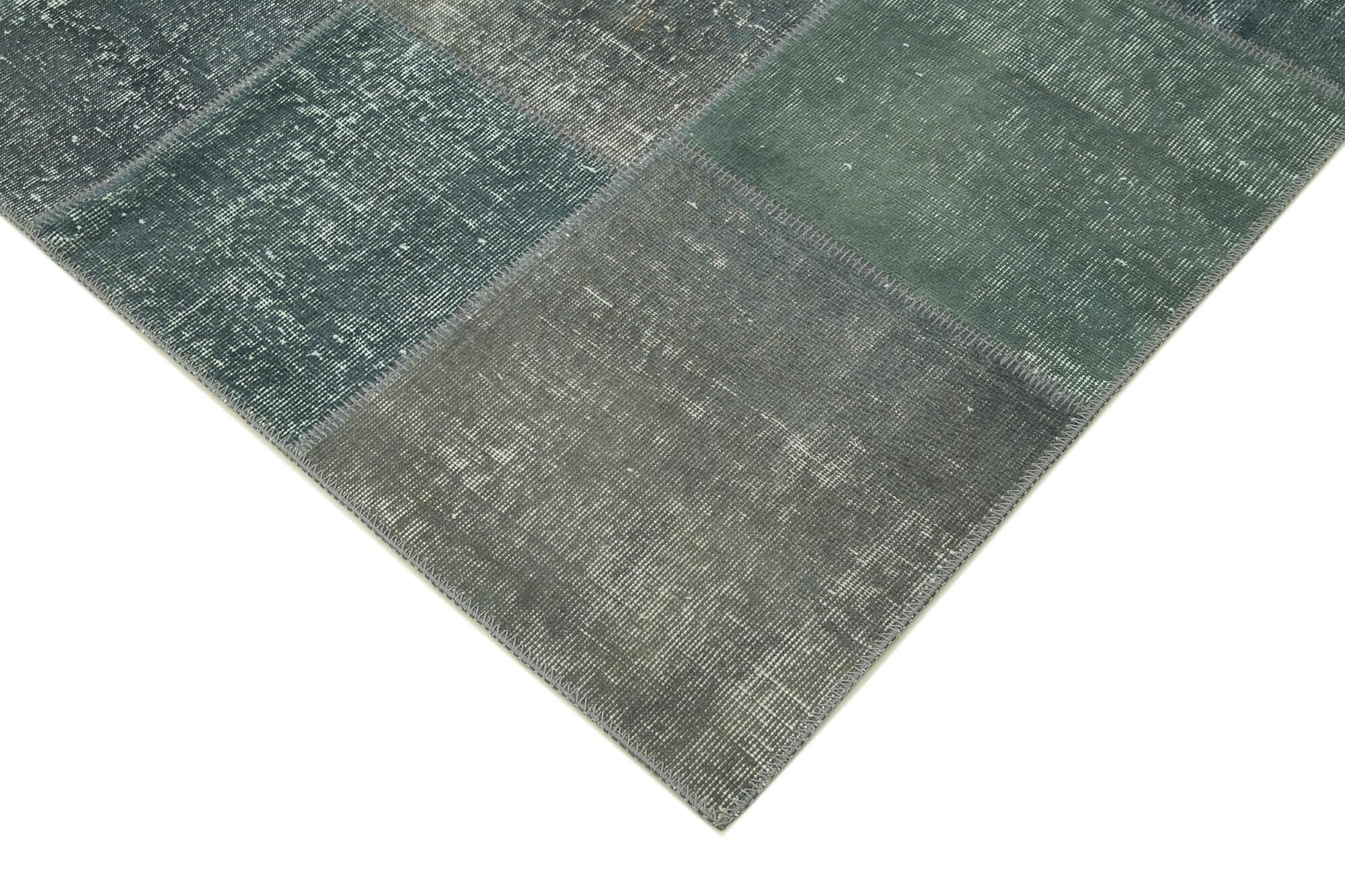 6 x 8 Grey Patchwork Rug - 2561