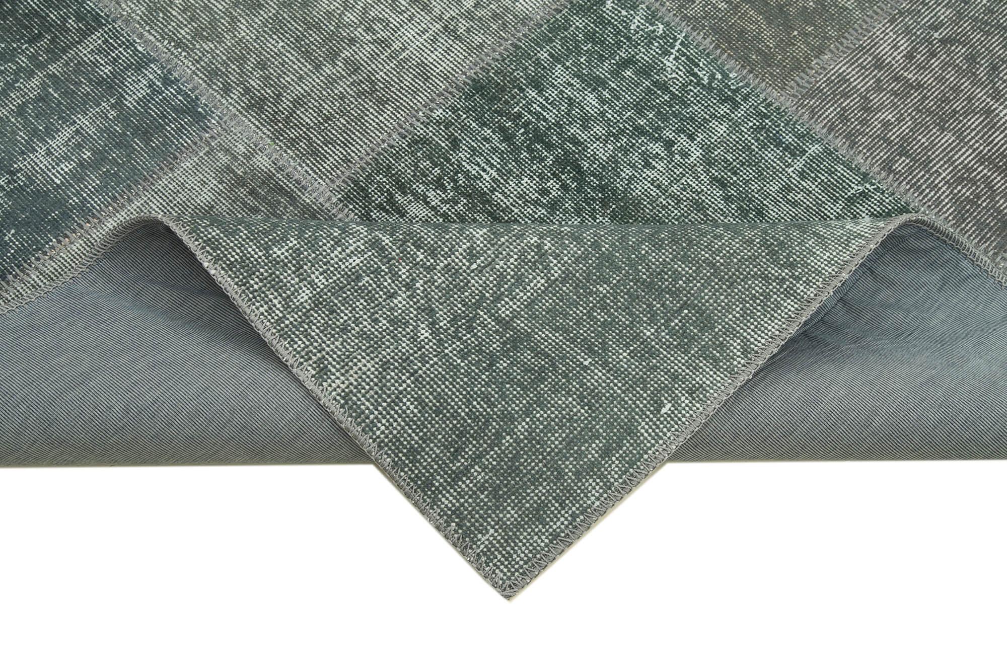 6 x 8 Grey Patchwork Rug - 2561