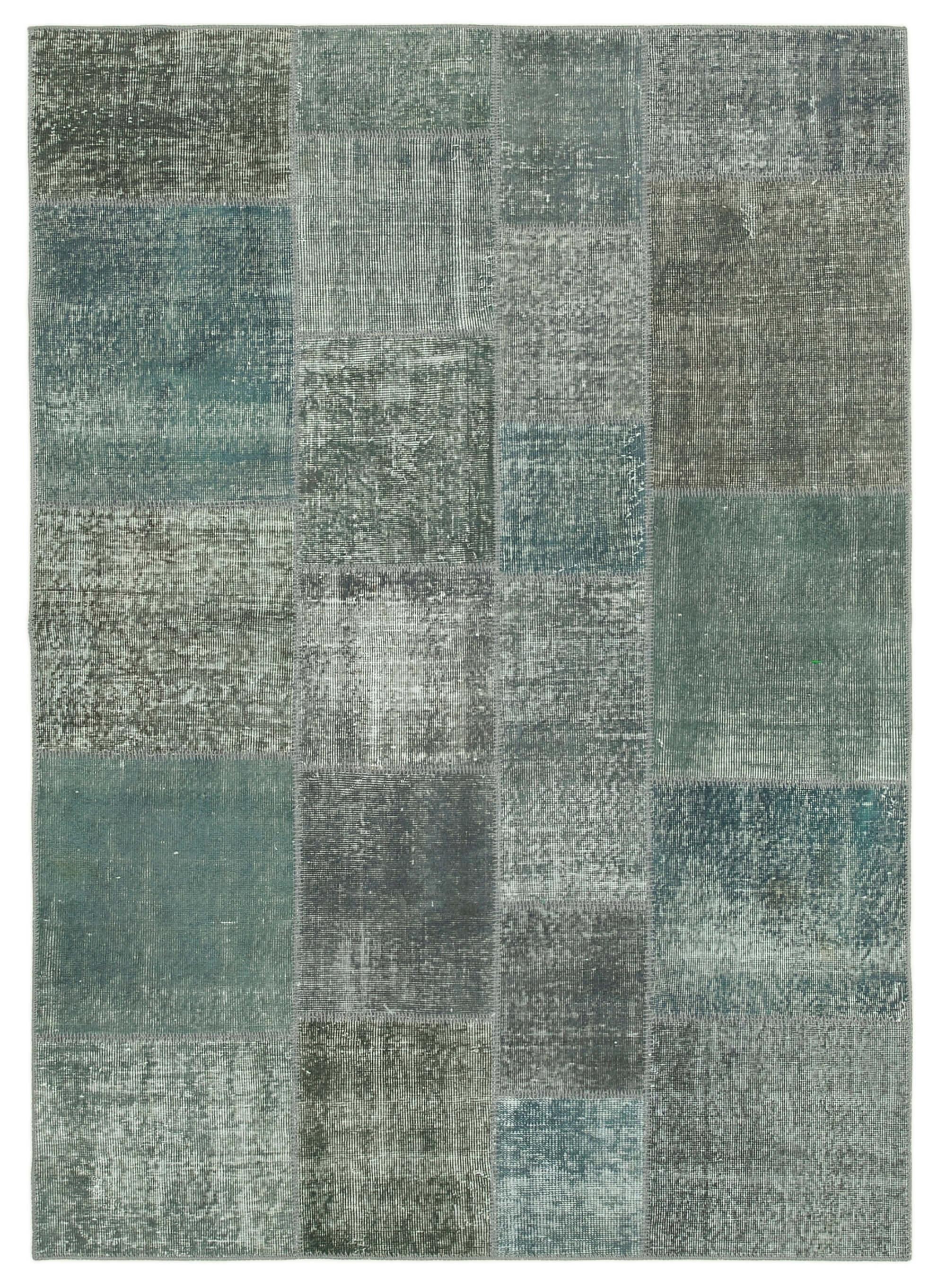 6 x 8 Grey Patchwork Rug - 2562