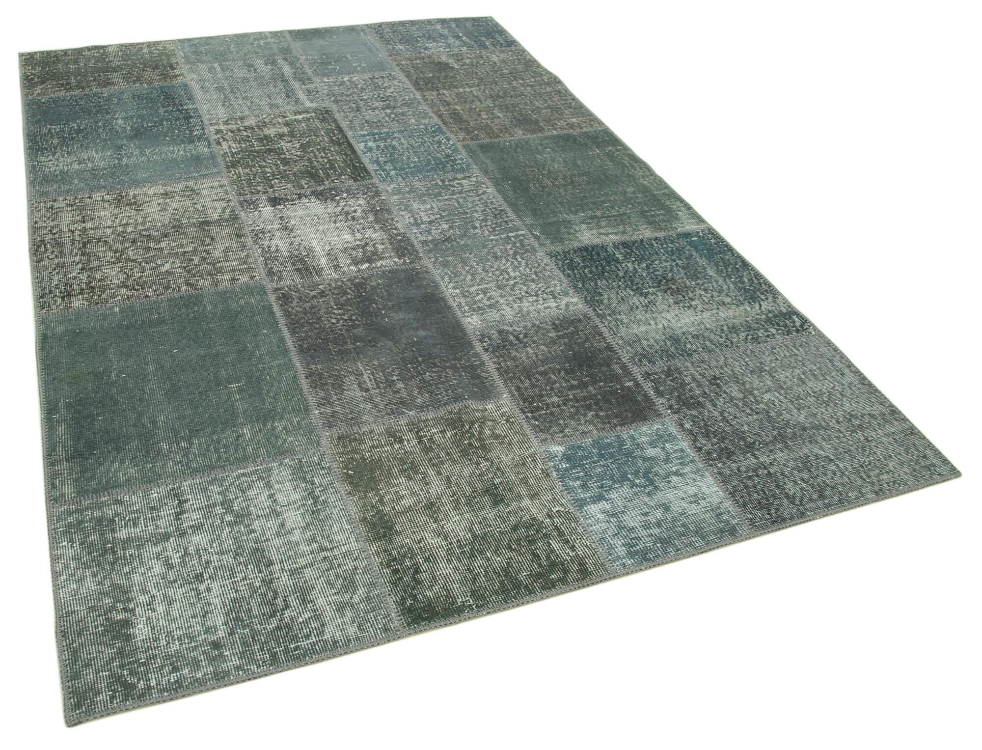 6 x 8 Grey Patchwork Rug - 2562