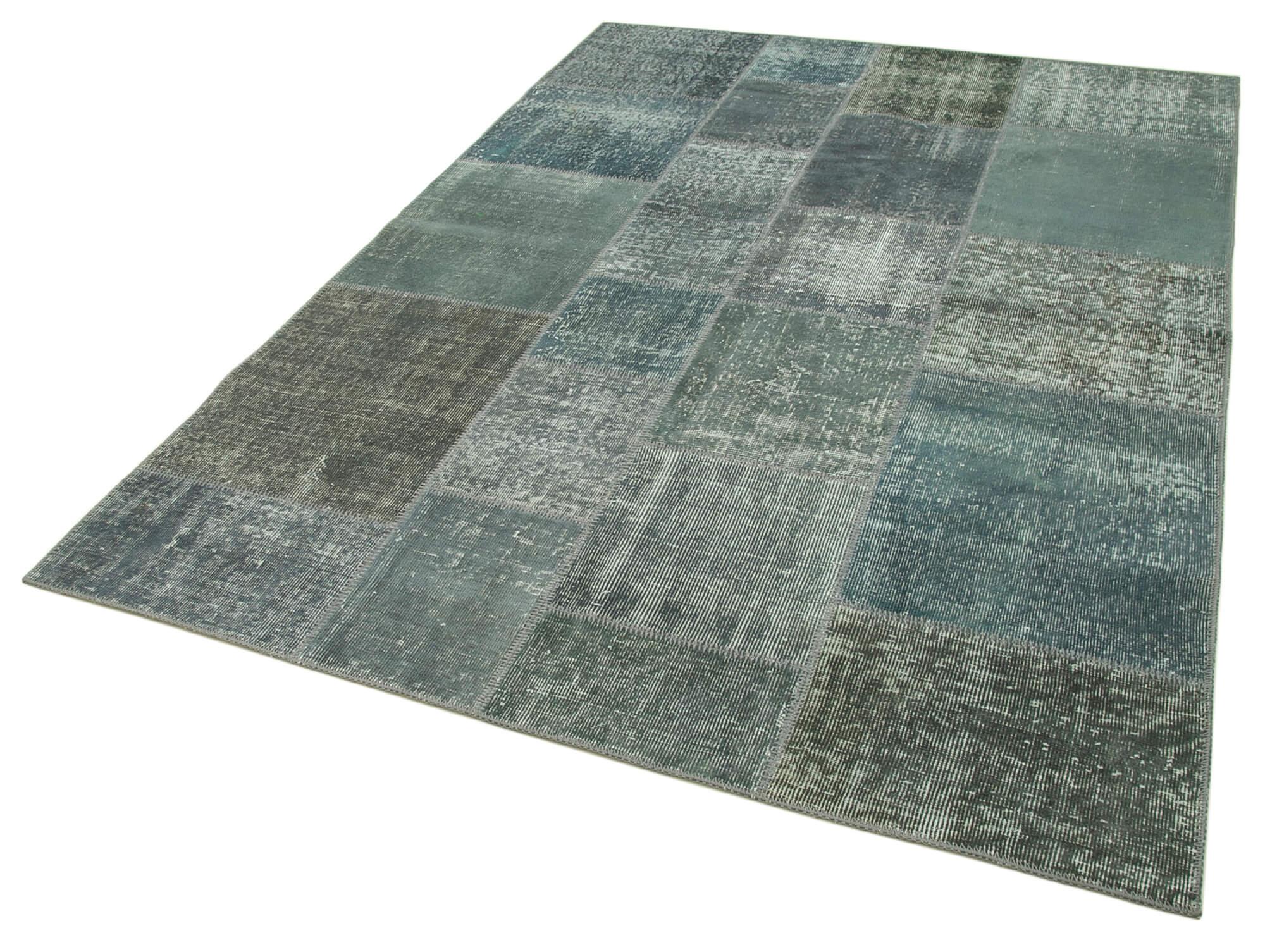 6 x 8 Grey Patchwork Rug - 2562