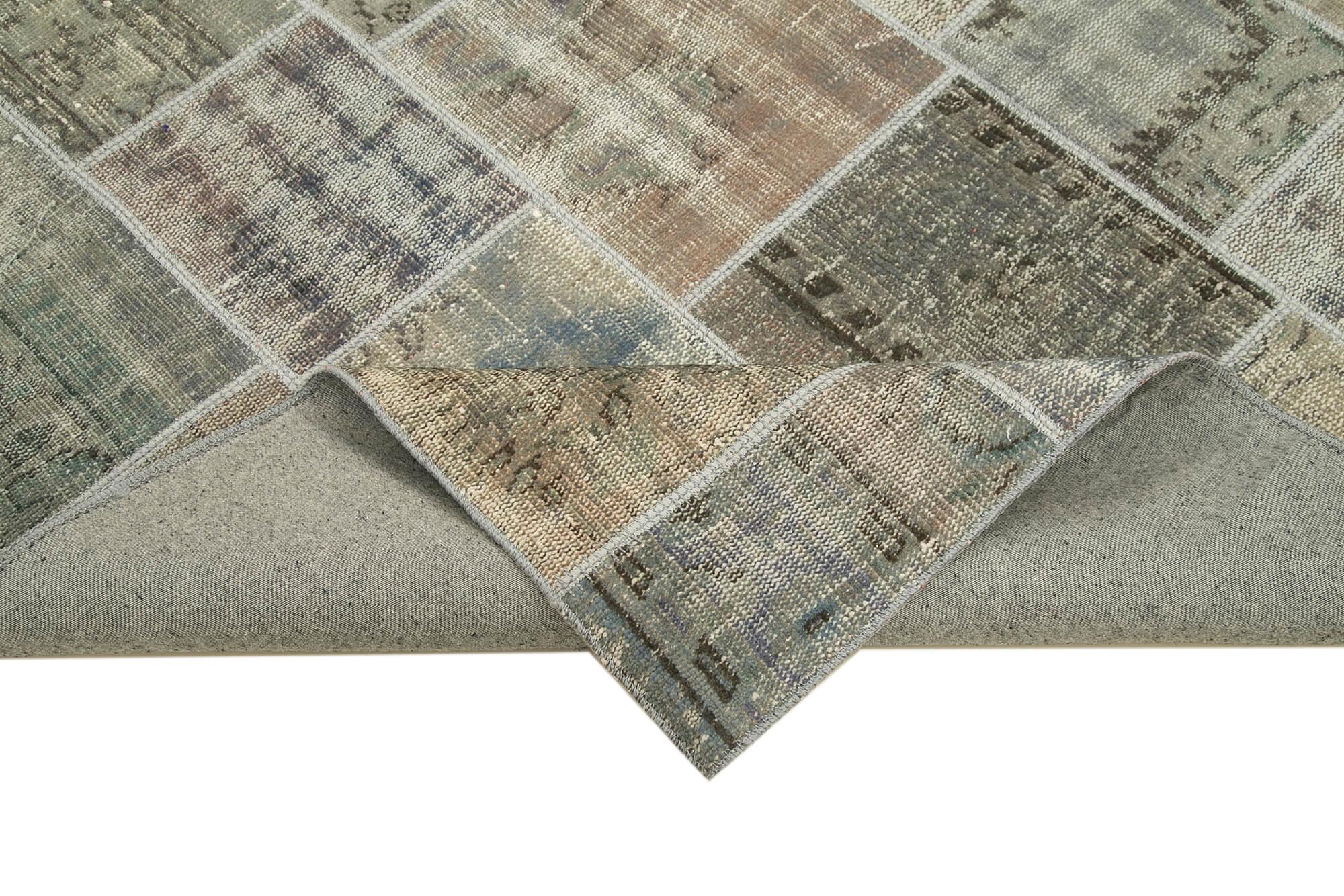 6 x 8 Grey Patchwork Rug - 2564