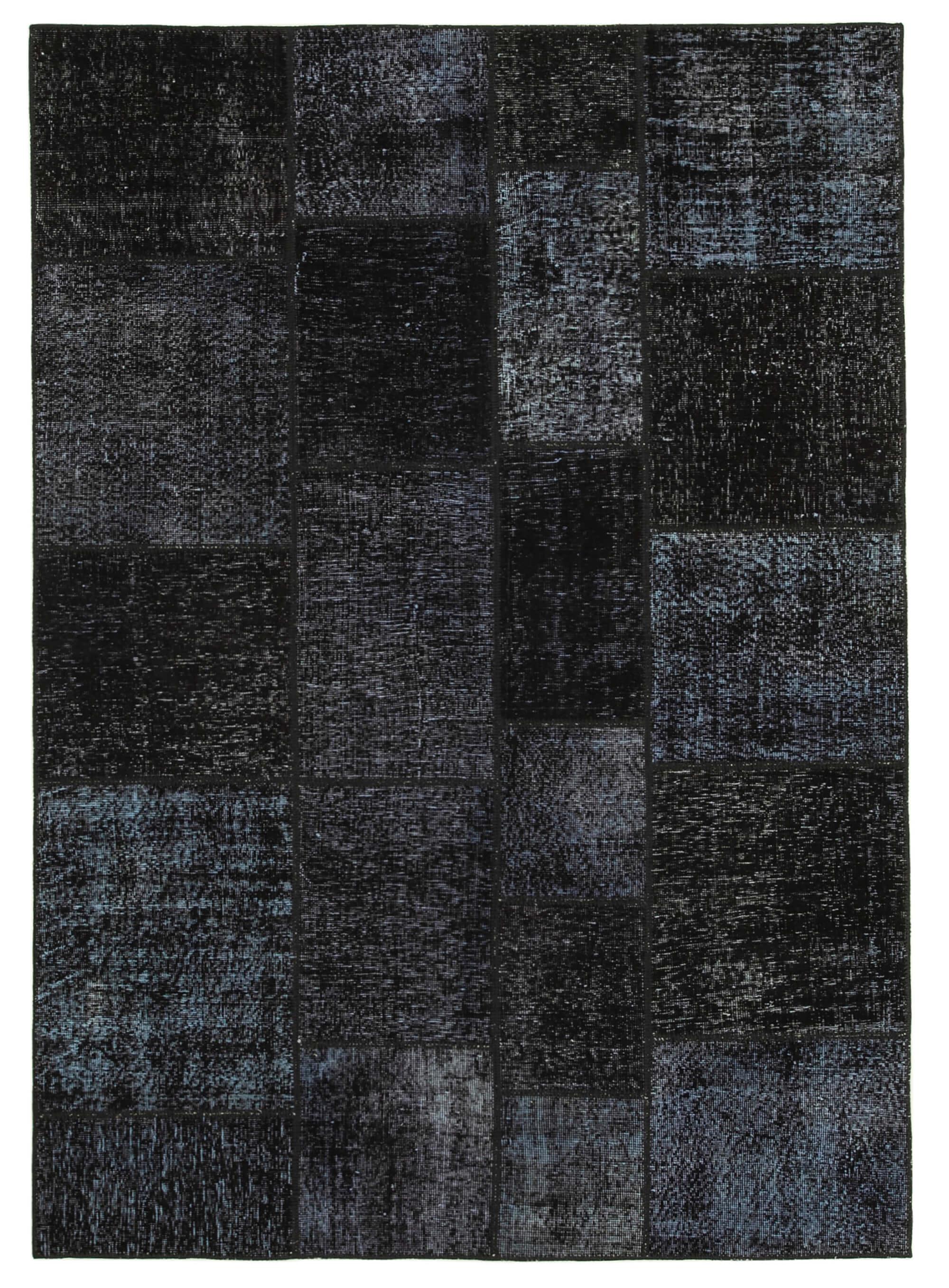 6 x 8 Black Patchwork Rug - 2567