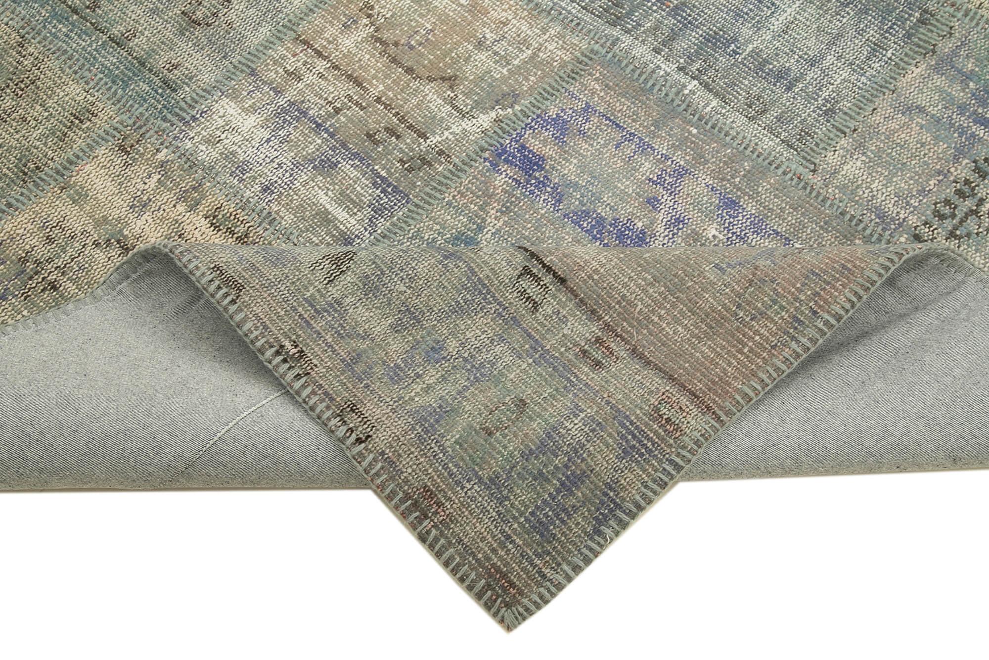 6 x 8 Grey Patchwork Rug - 2570