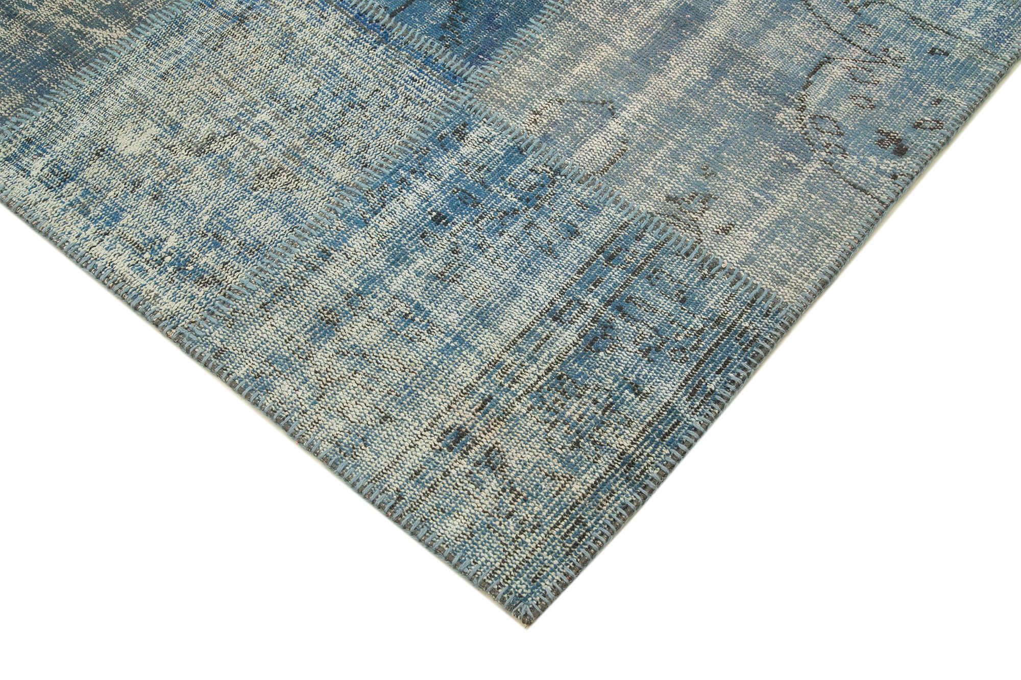 6 x 8 Blue Patchwork Rug - 2571