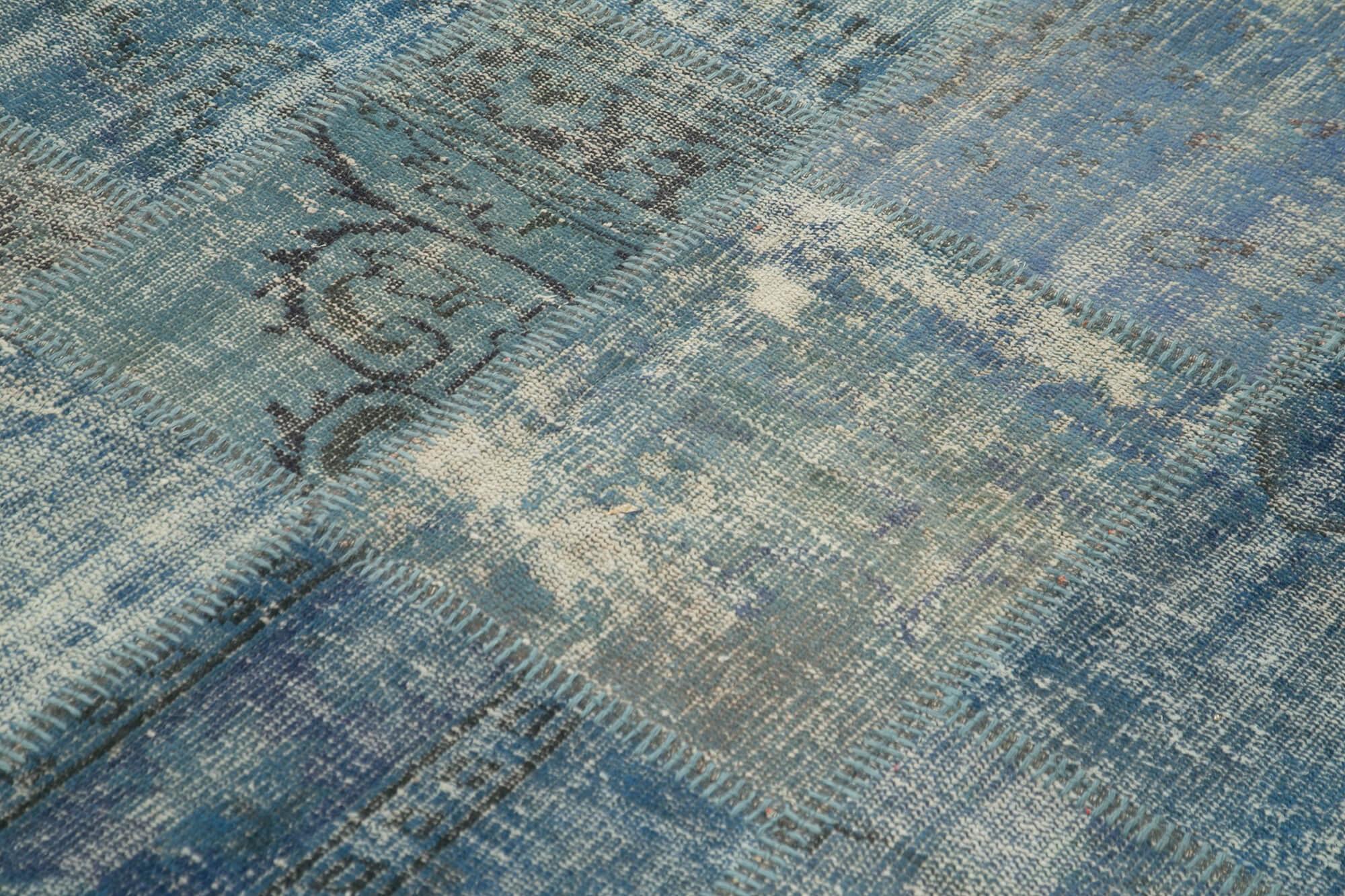 6 x 8 Blue Patchwork Rug - 2571