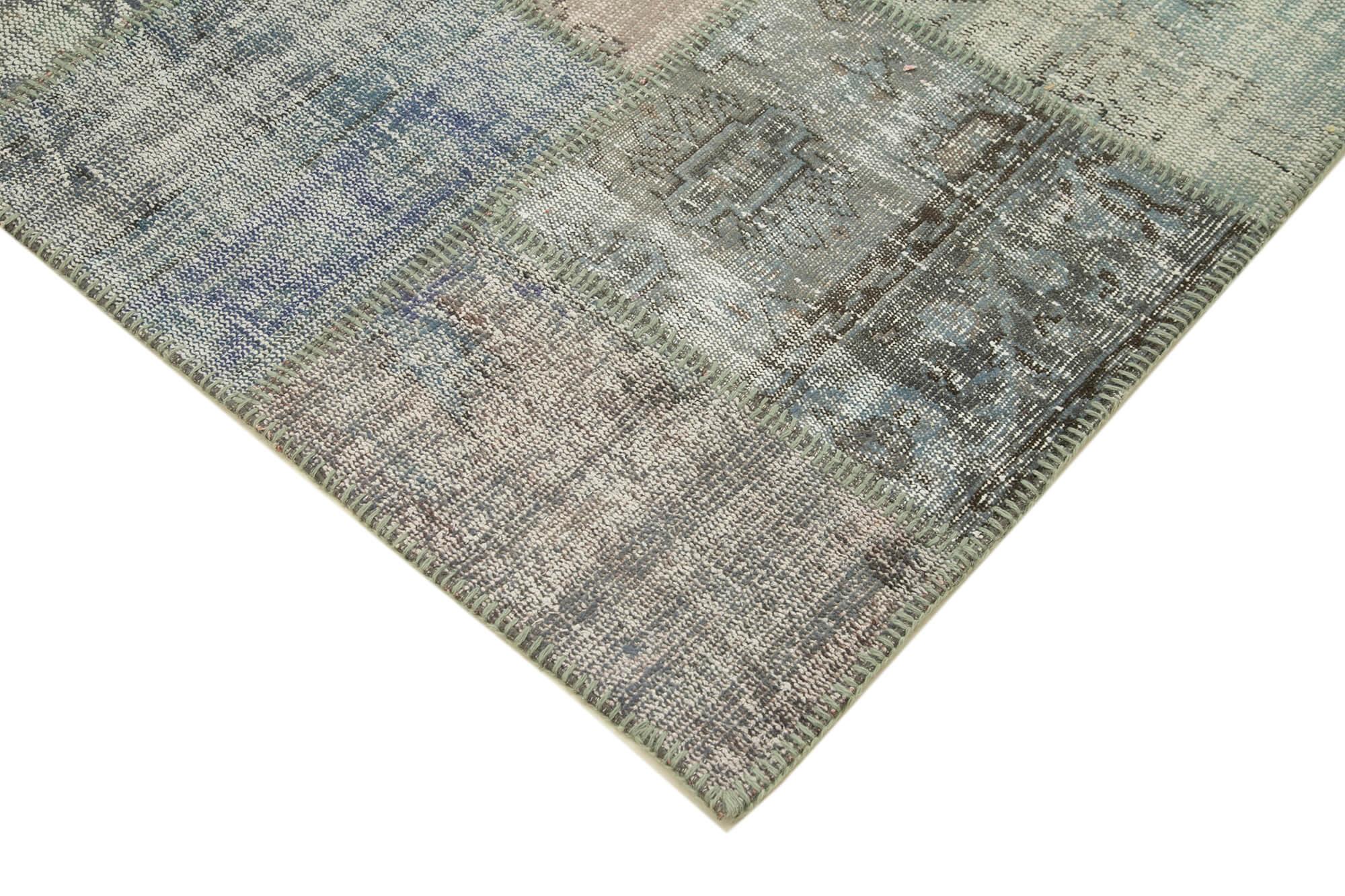 6 x 8 Grey Patchwork Rug - 2572