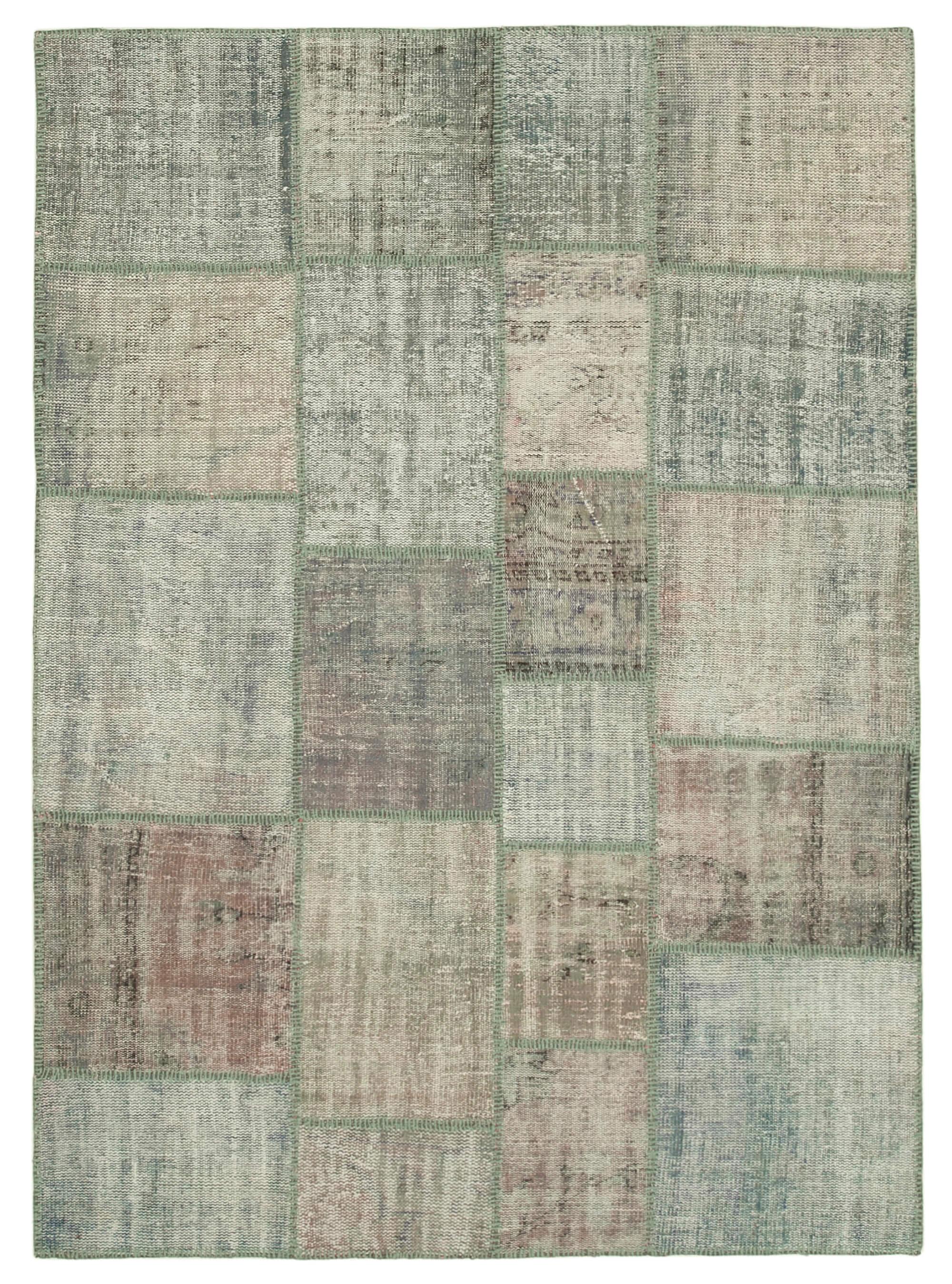 6 x 8 Grey Patchwork Rug - 2573