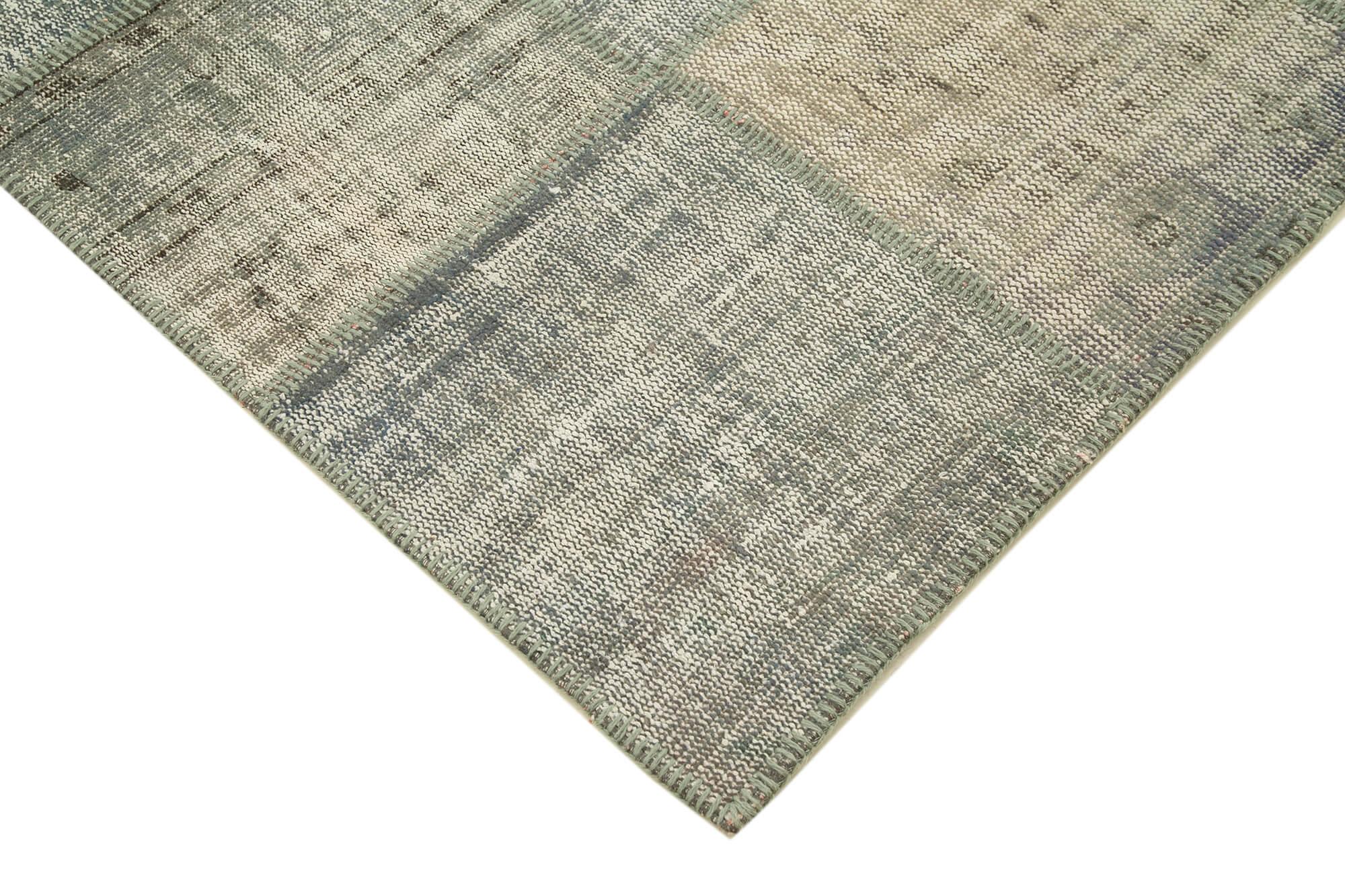 6 x 8 Grey Patchwork Rug - 2573