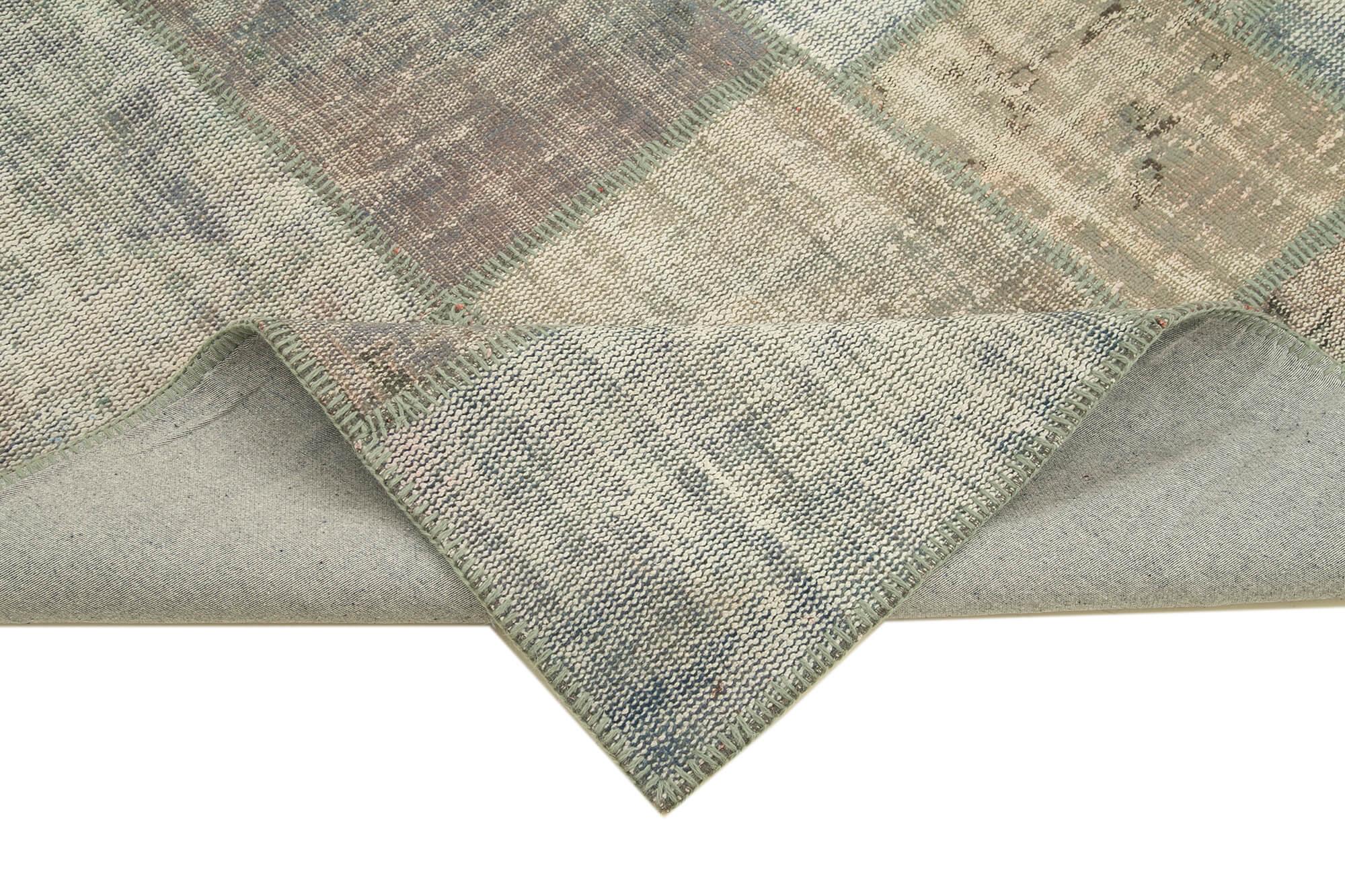 6 x 8 Grey Patchwork Rug - 2573