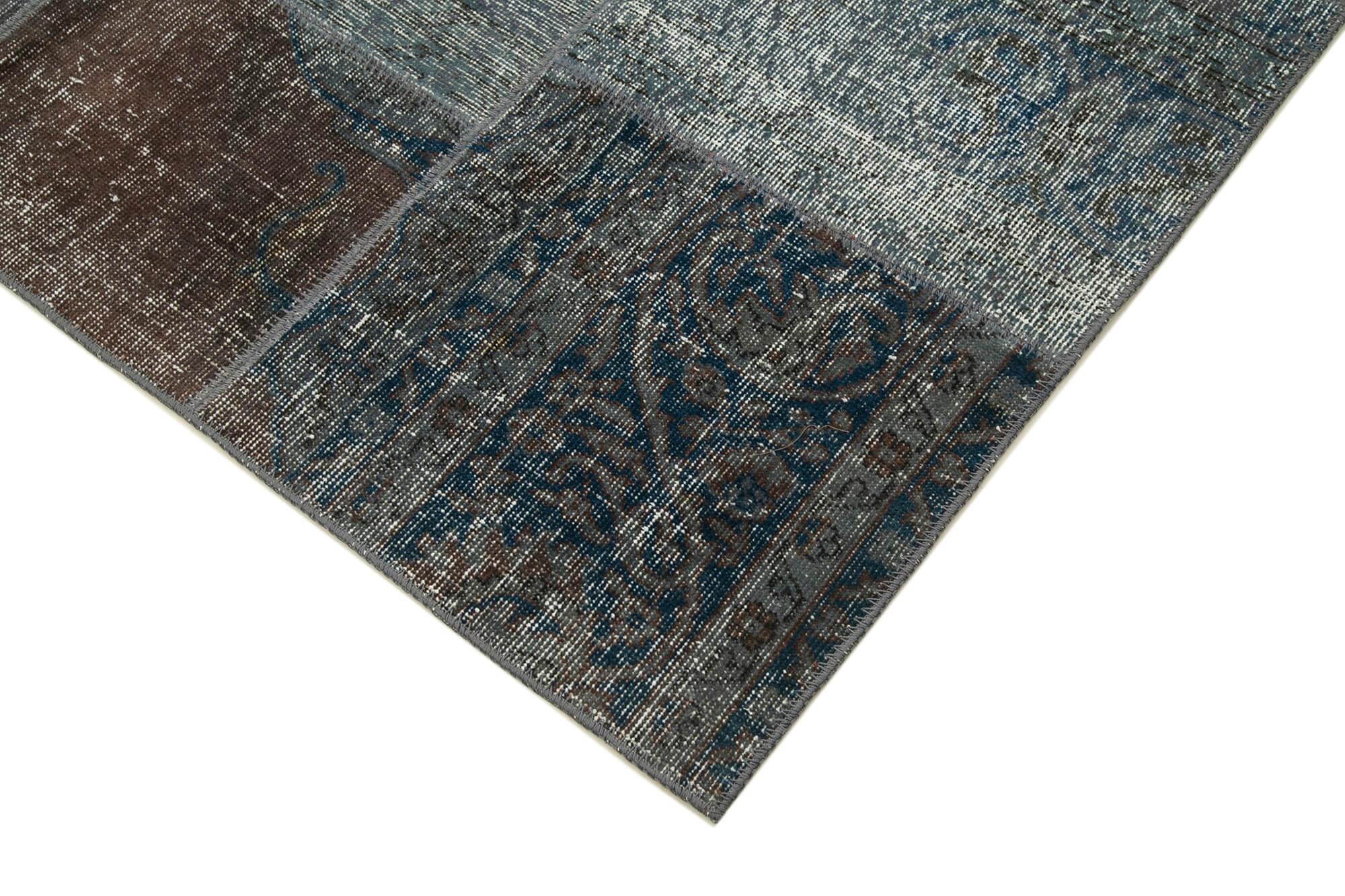 6 x 8 Grey Patchwork Rug - 2574