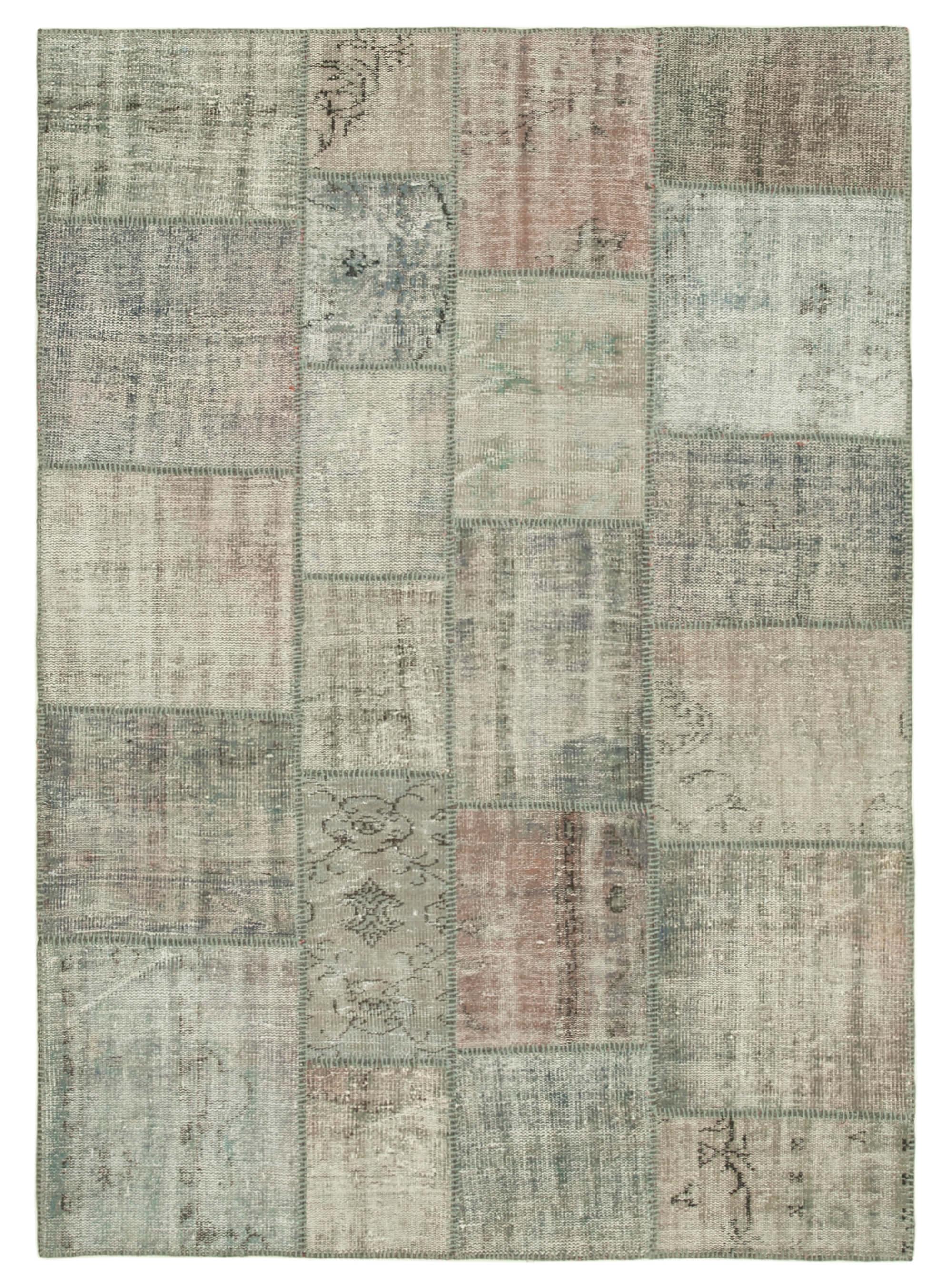 6 x 8 Grey Patchwork Rug - 2575