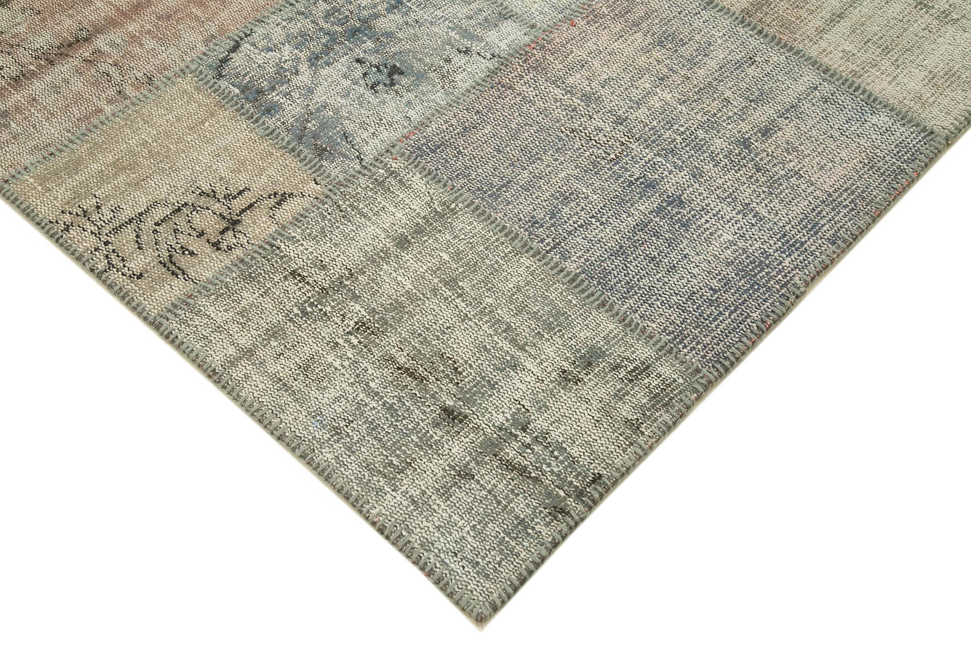 6 x 8 Grey Patchwork Rug - 2575