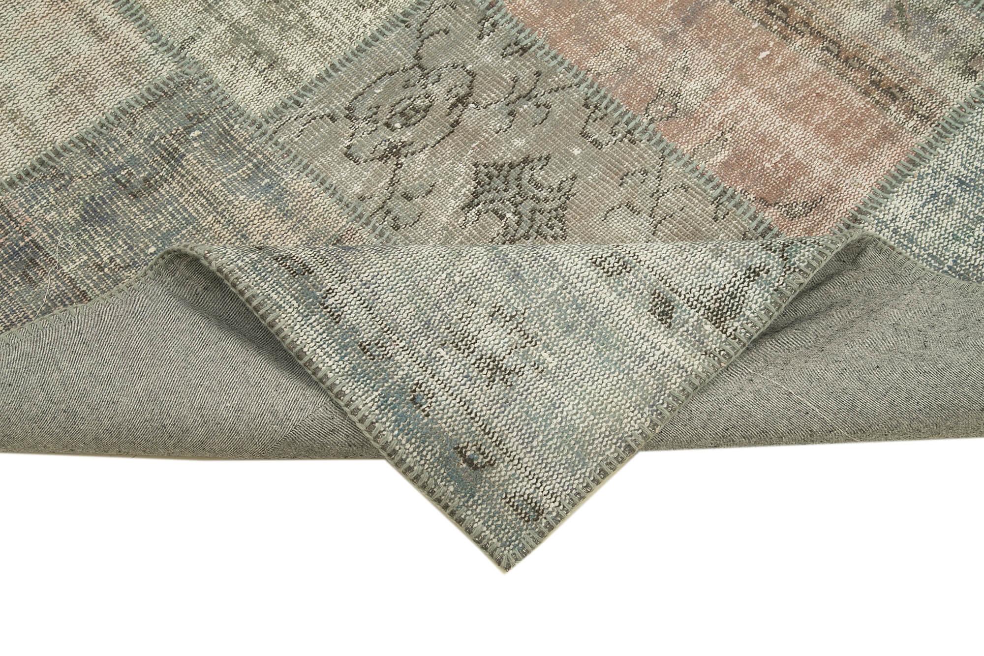 6 x 8 Grey Patchwork Rug - 2575