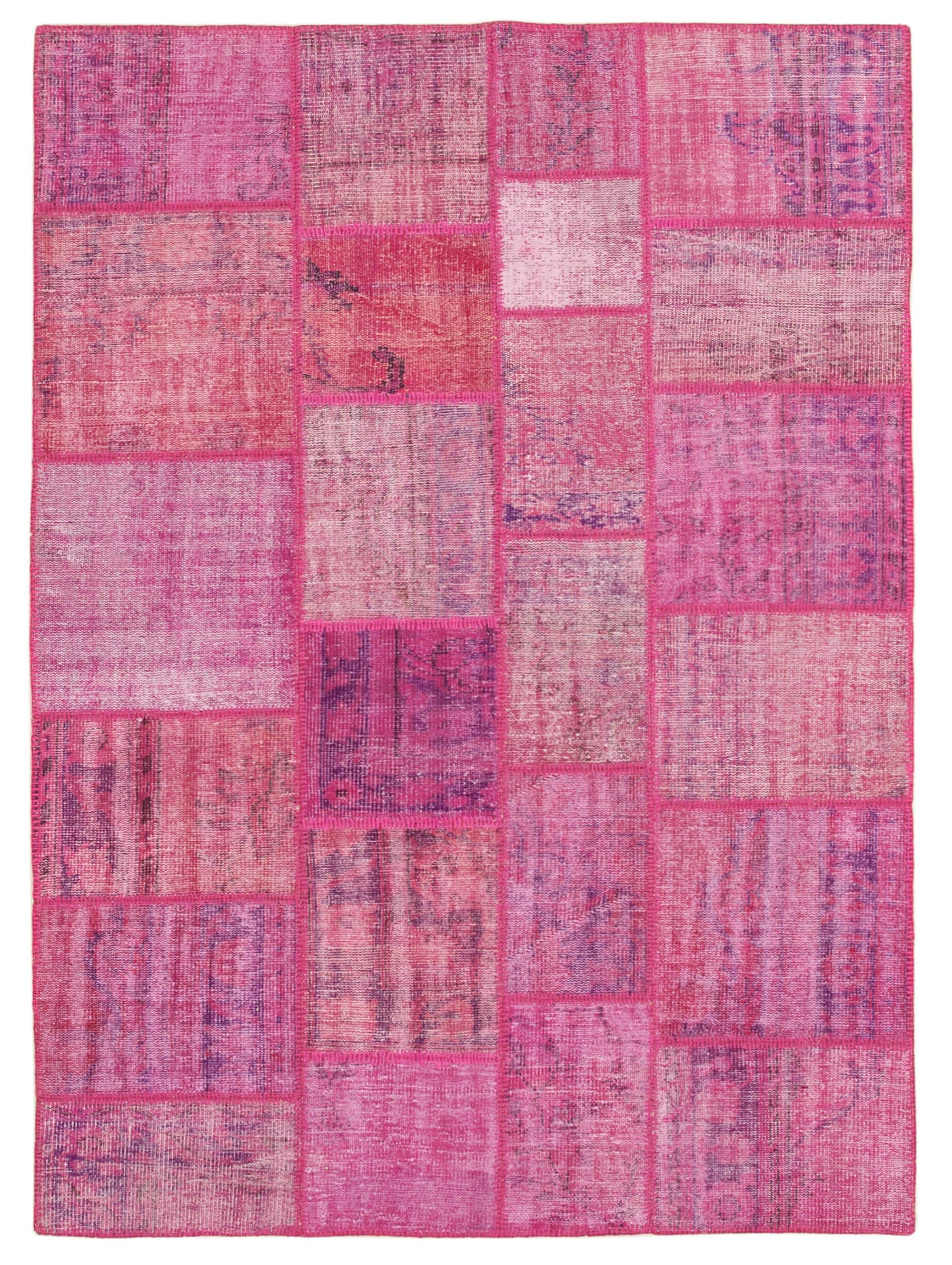 6 x 8 Pink Patchwork Rug - 2577