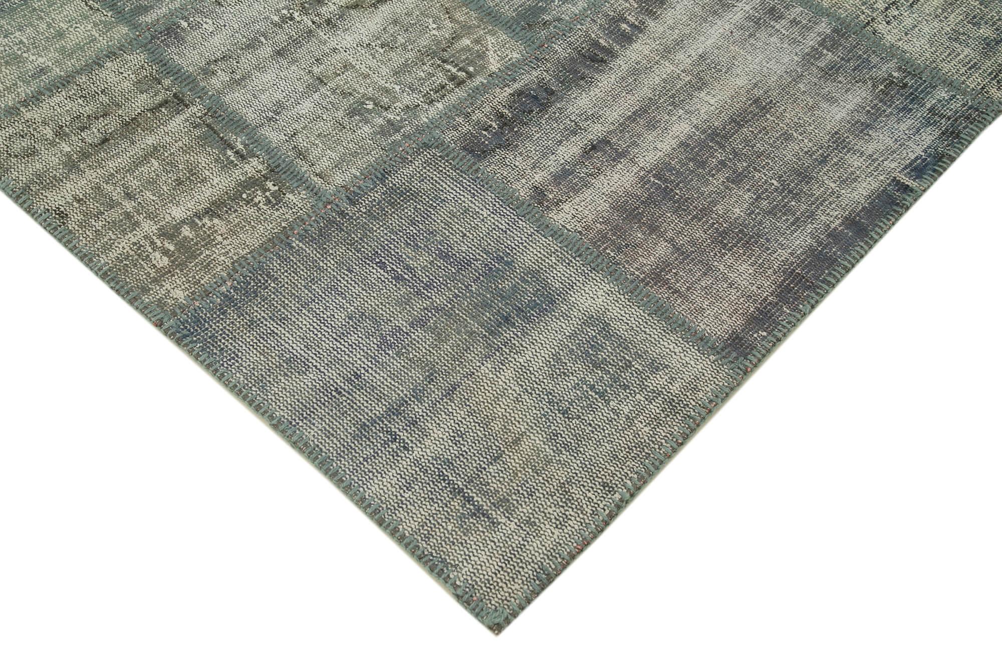 6 x 8 Grey Patchwork Rug - 2581