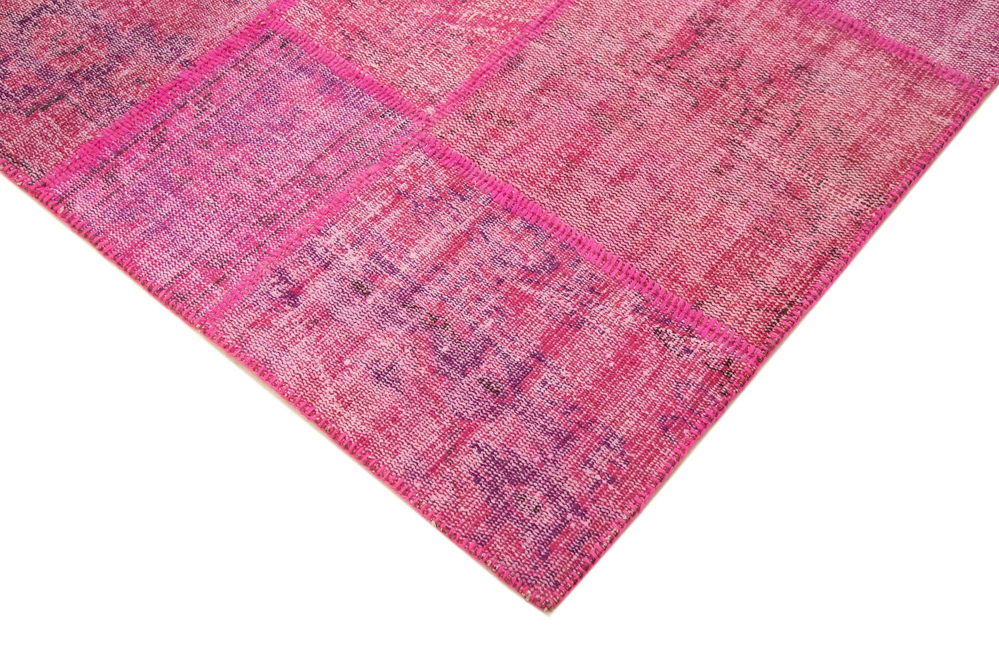 6 x 8 Pink Patchwork Rug - 2583