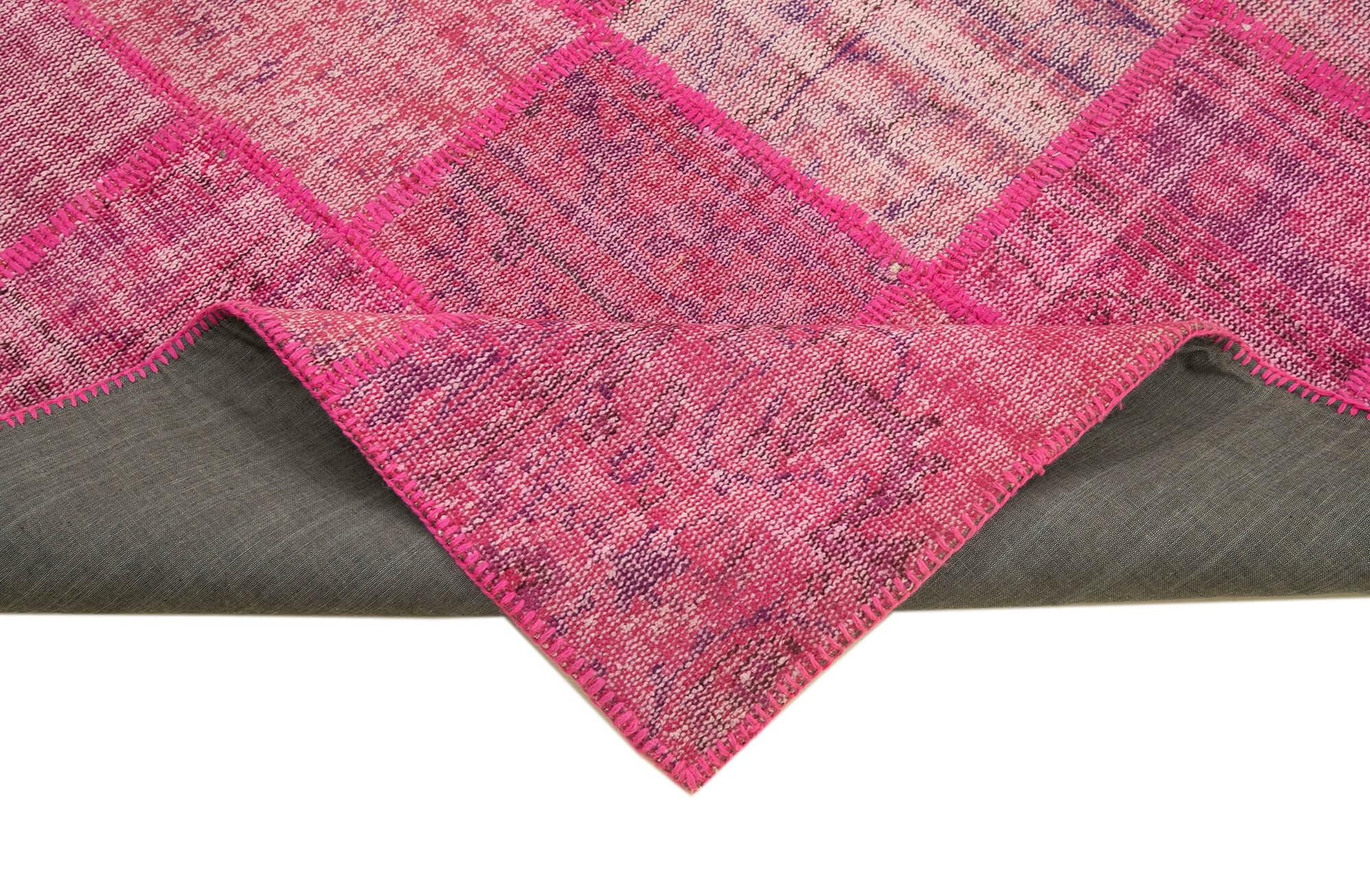 6 x 8 Pink Patchwork Rug - 2583