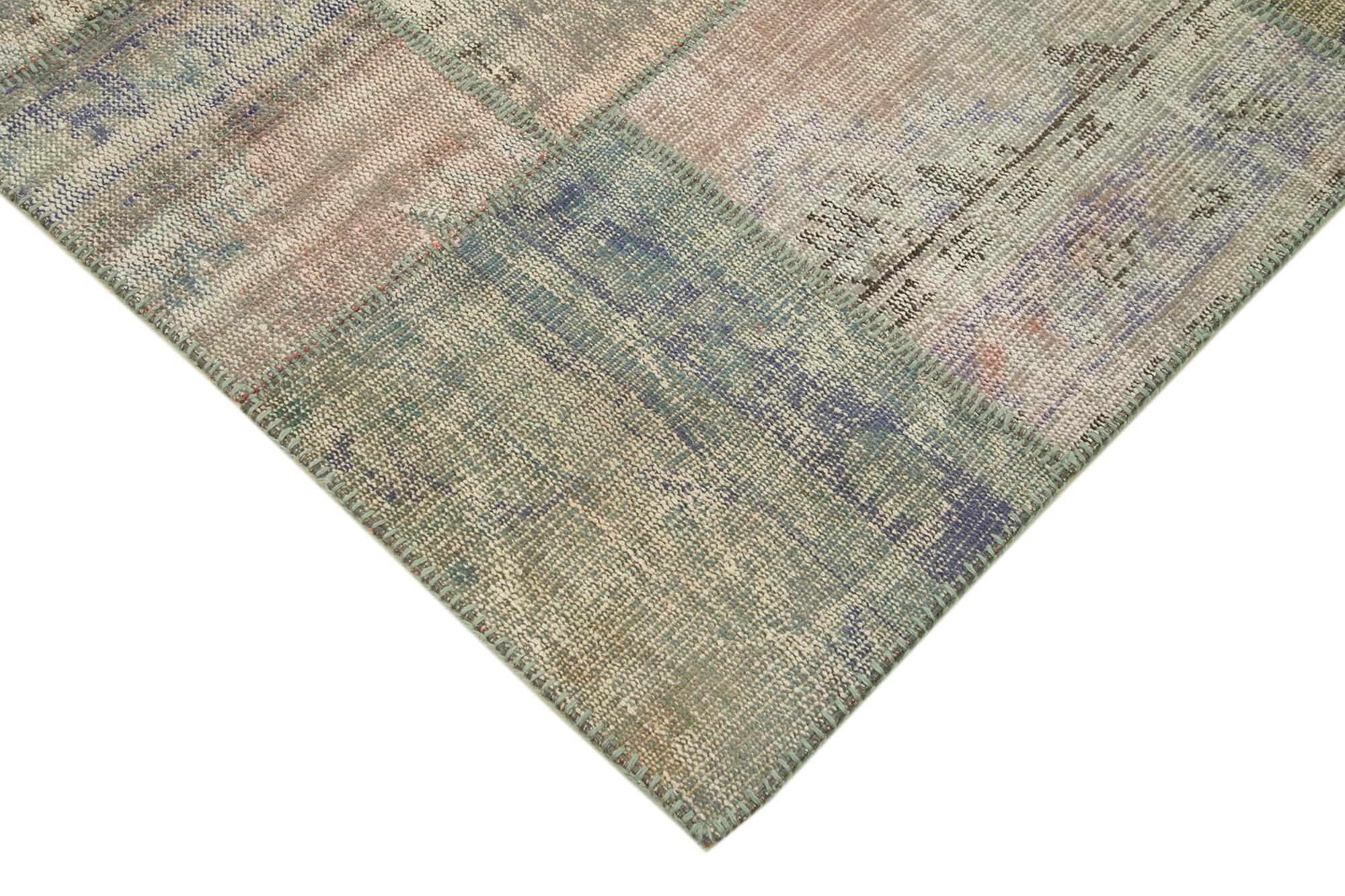 6 x 8 Grey Patchwork Rug - 2584