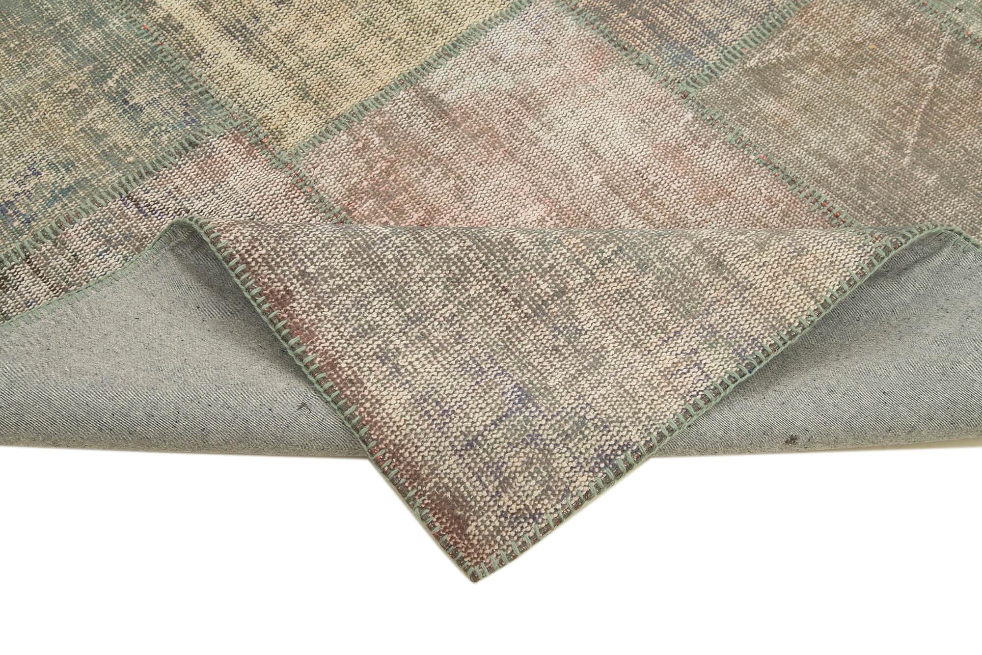 6 x 8 Grey Patchwork Rug - 2584