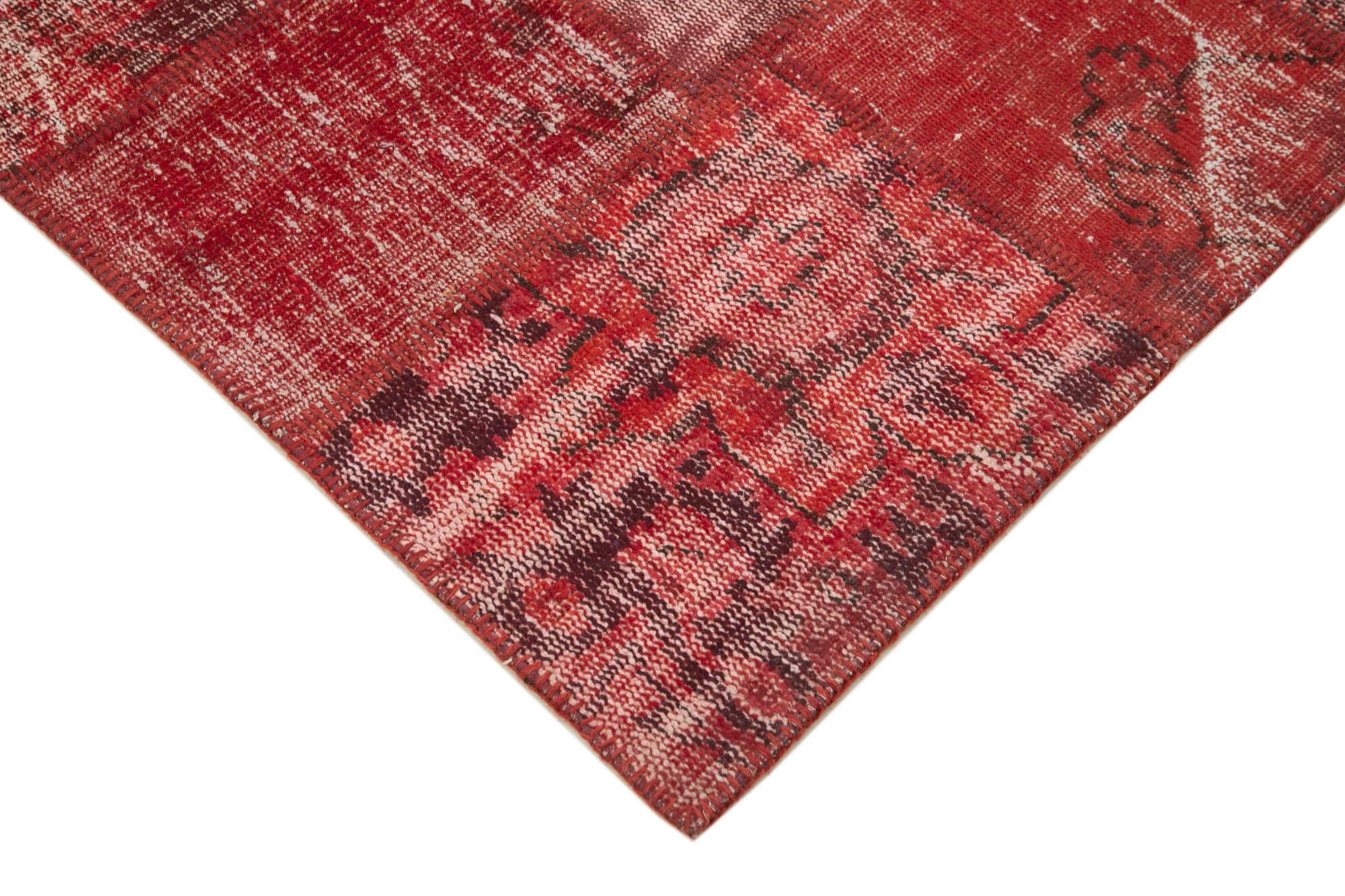 6 x 8 Red Patchwork Rug - 2585