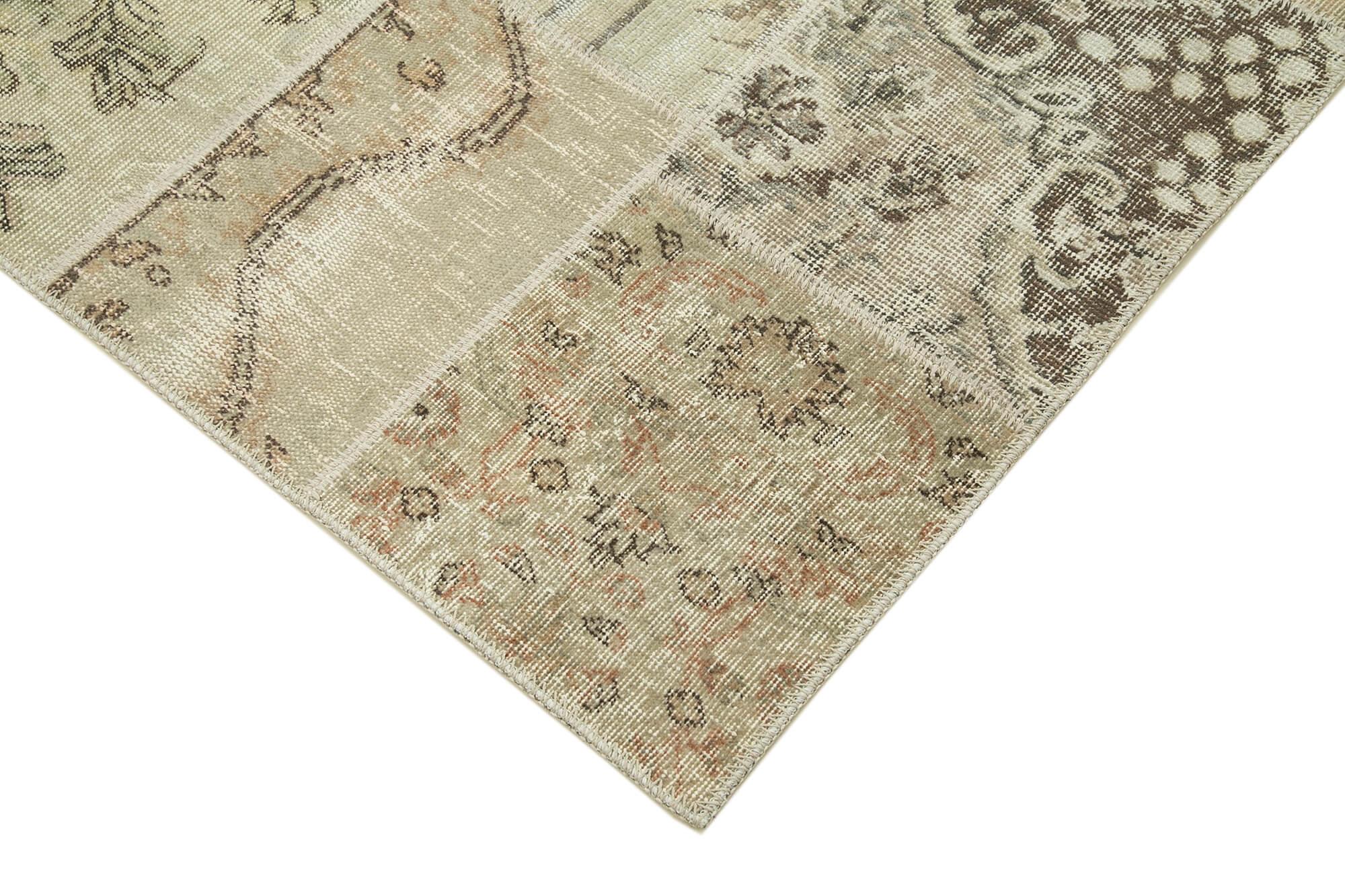 6 x 8 Beige Patchwork Rug - 2586