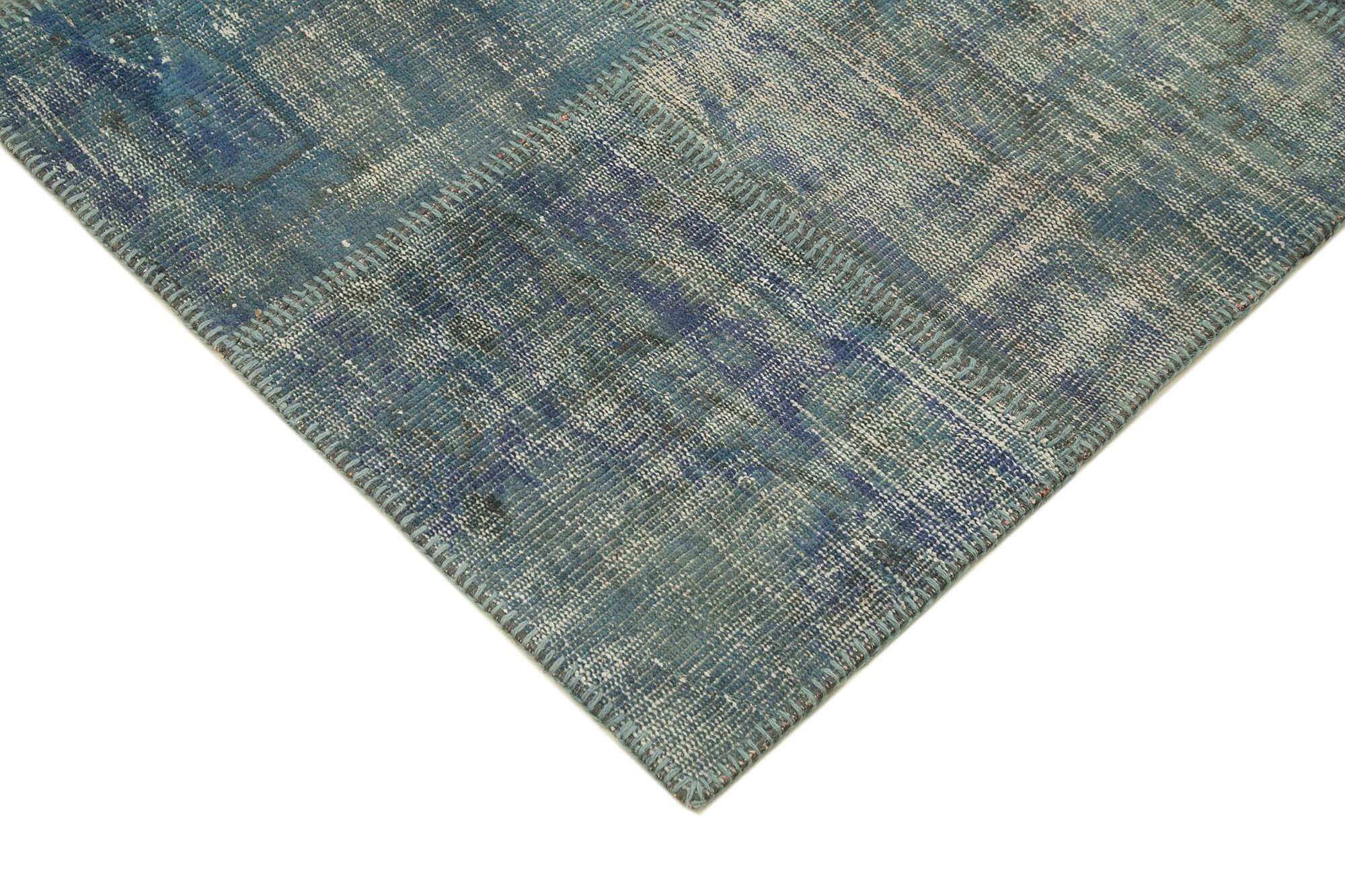 6 x 8 Blue Patchwork Rug - 2588