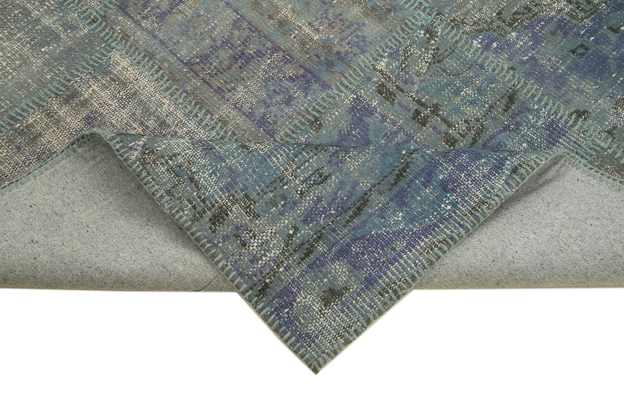 6 x 8 Blue Patchwork Rug - 2588