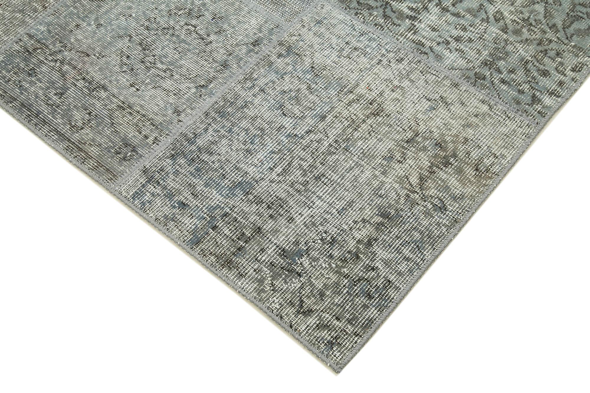 6 x 8 Grey Patchwork Rug - 2591