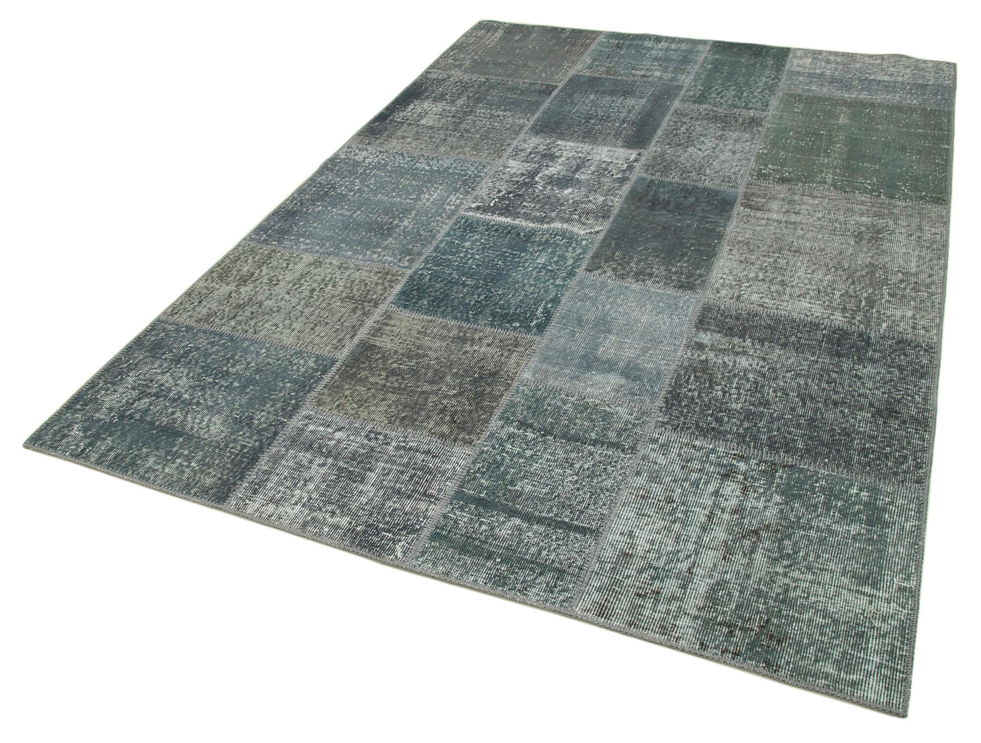 6 x 8 Grey Patchwork Rug - 2592