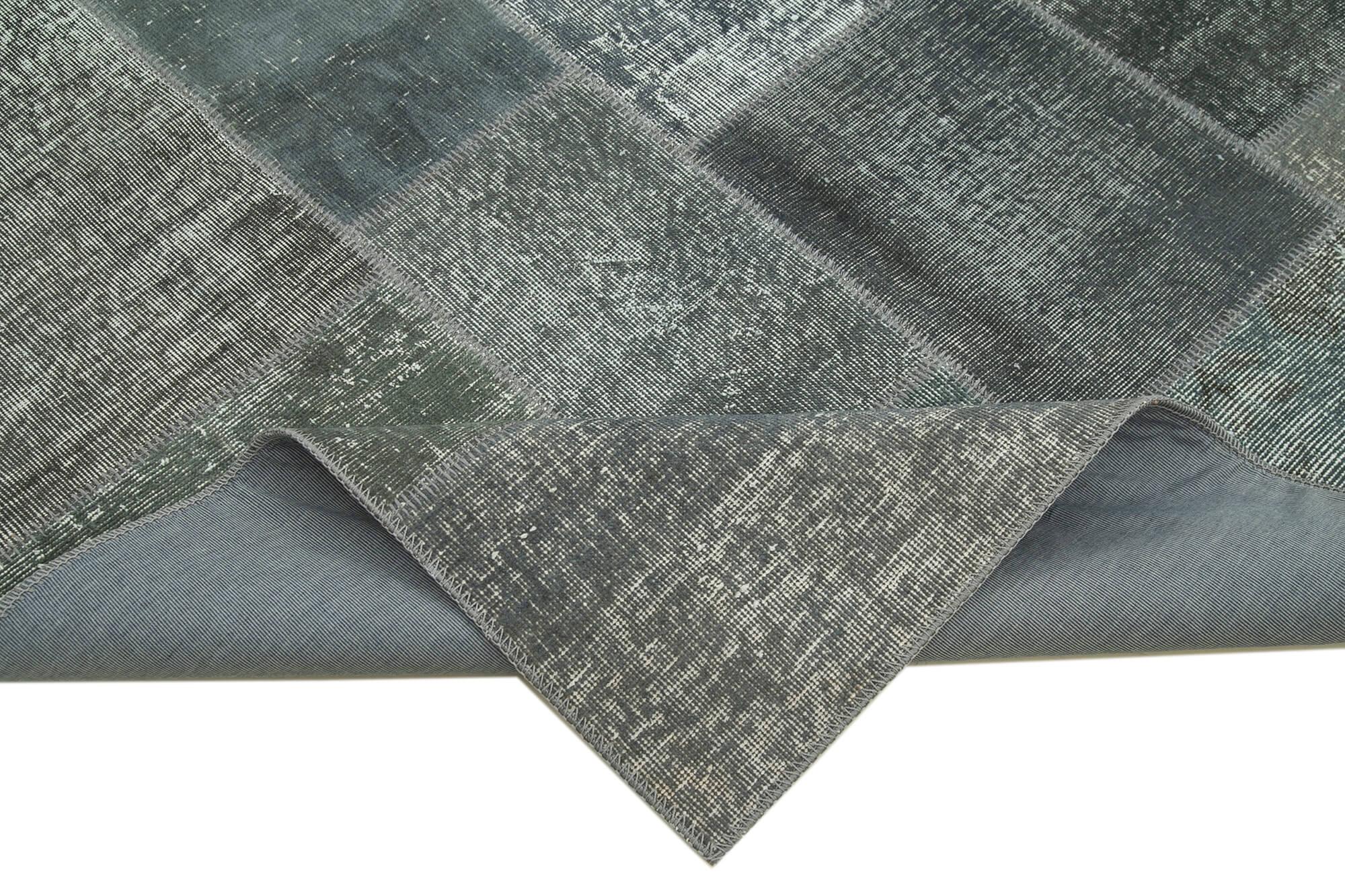 6 x 8 Grey Patchwork Rug - 2592