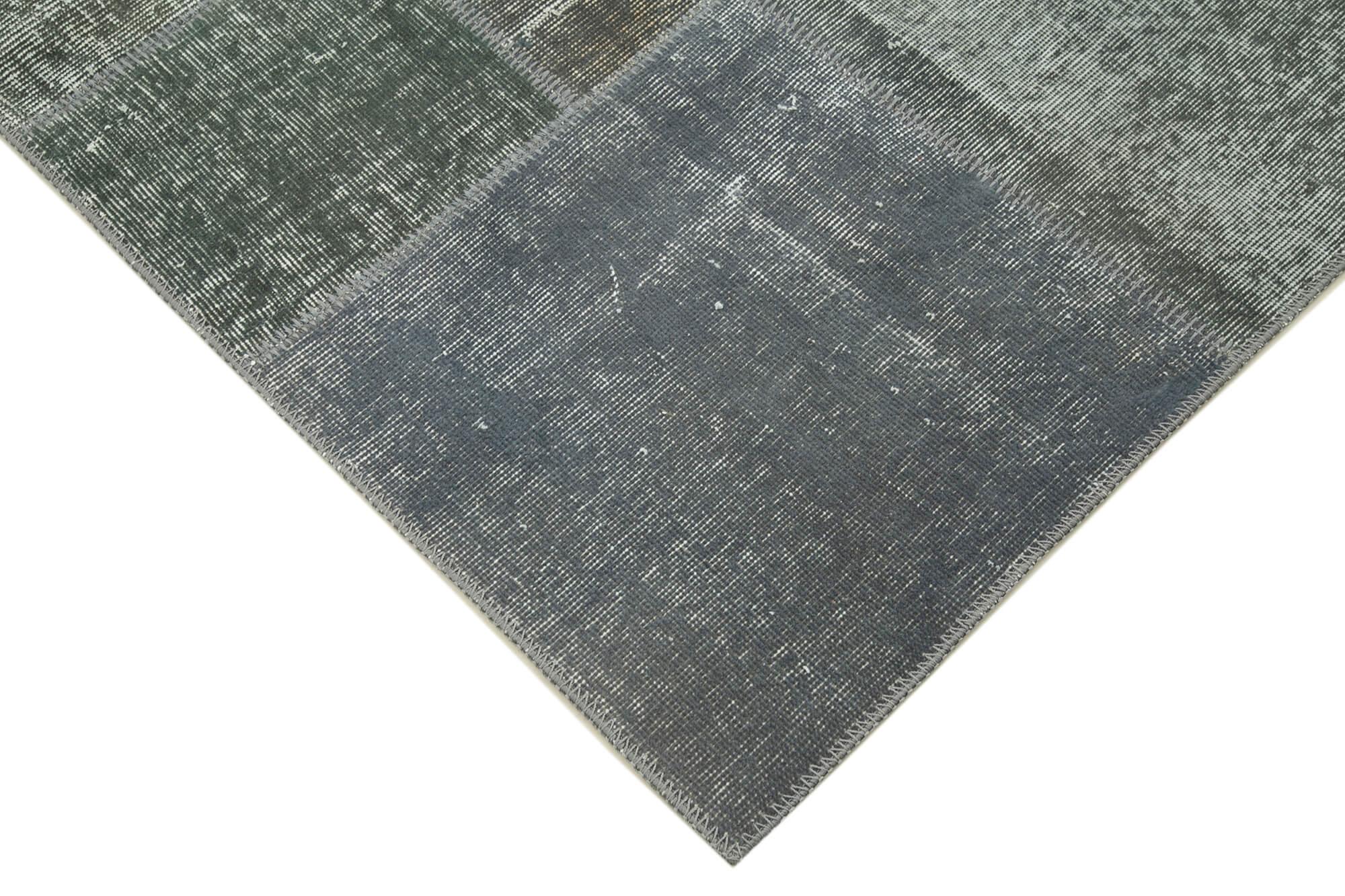 6 x 8 Grey Patchwork Rug - 2593