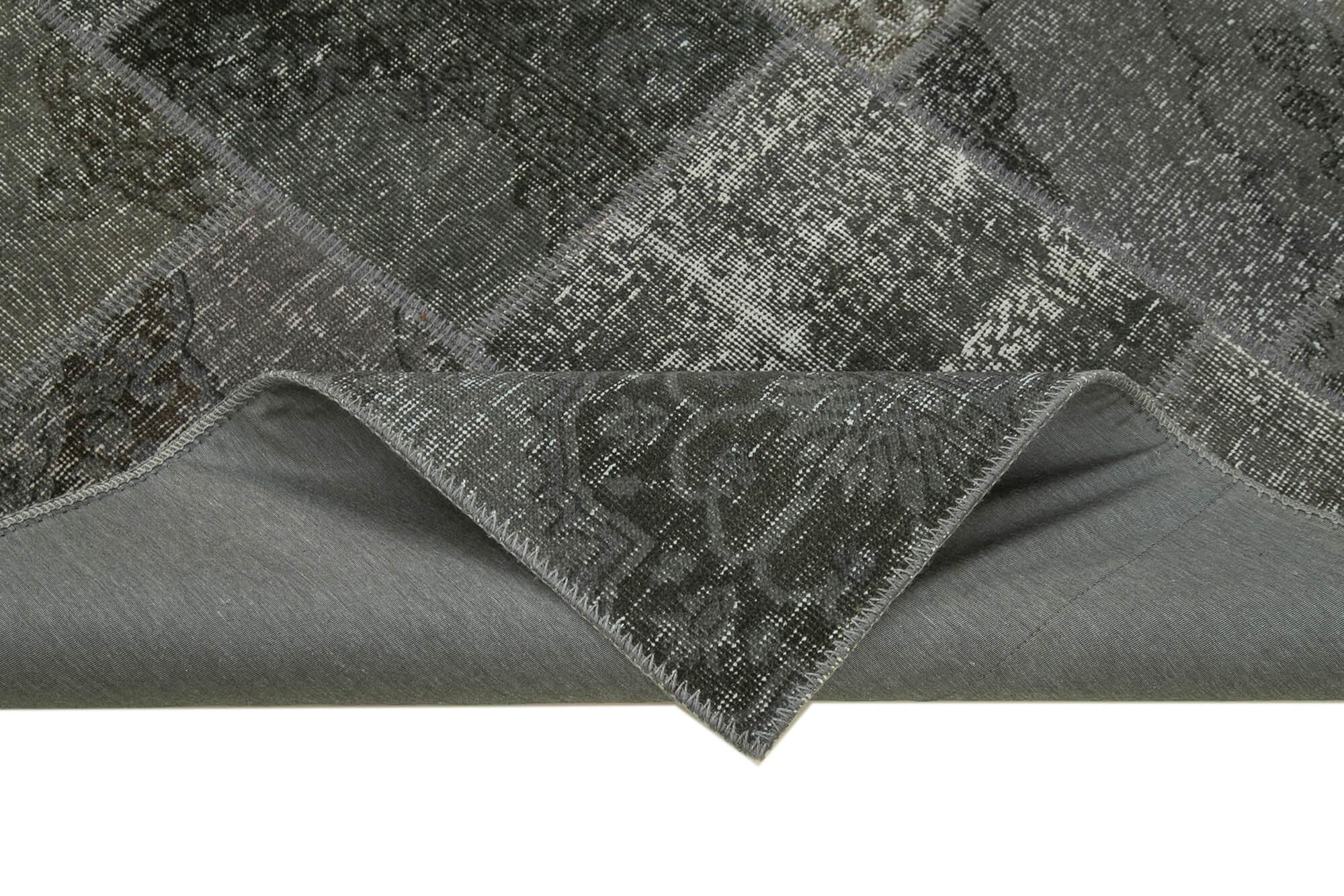 6 x 8 Grey Patchwork Rug - 2597