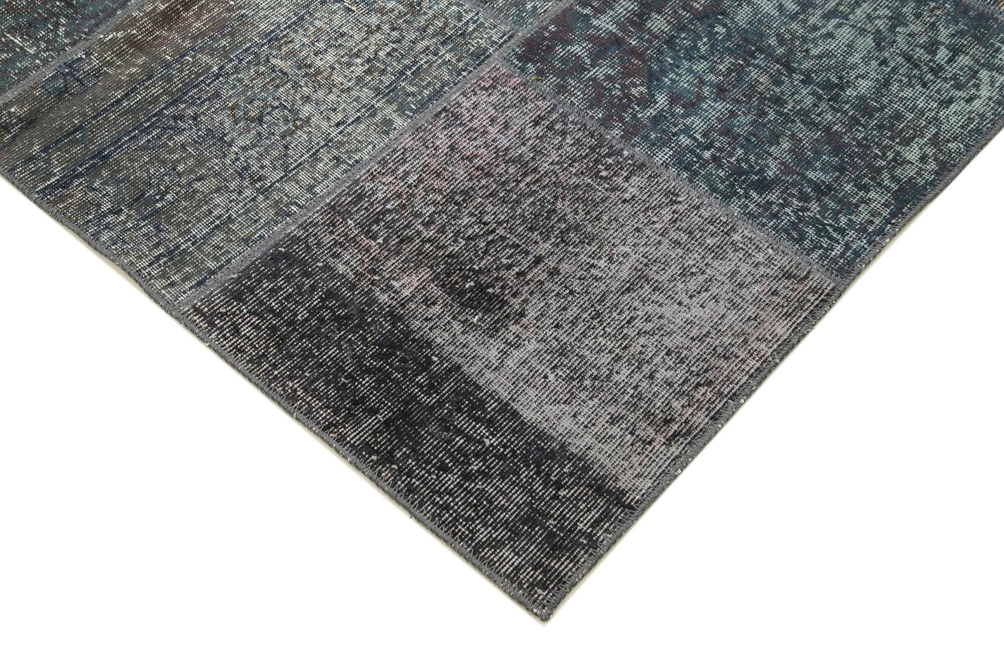 6 x 8 Grey Patchwork Rug - 2600