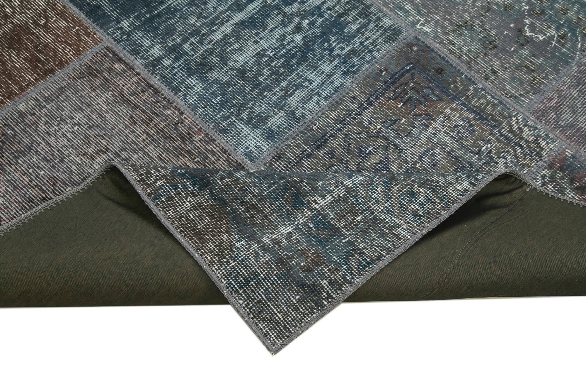 6 x 8 Grey Patchwork Rug - 2600