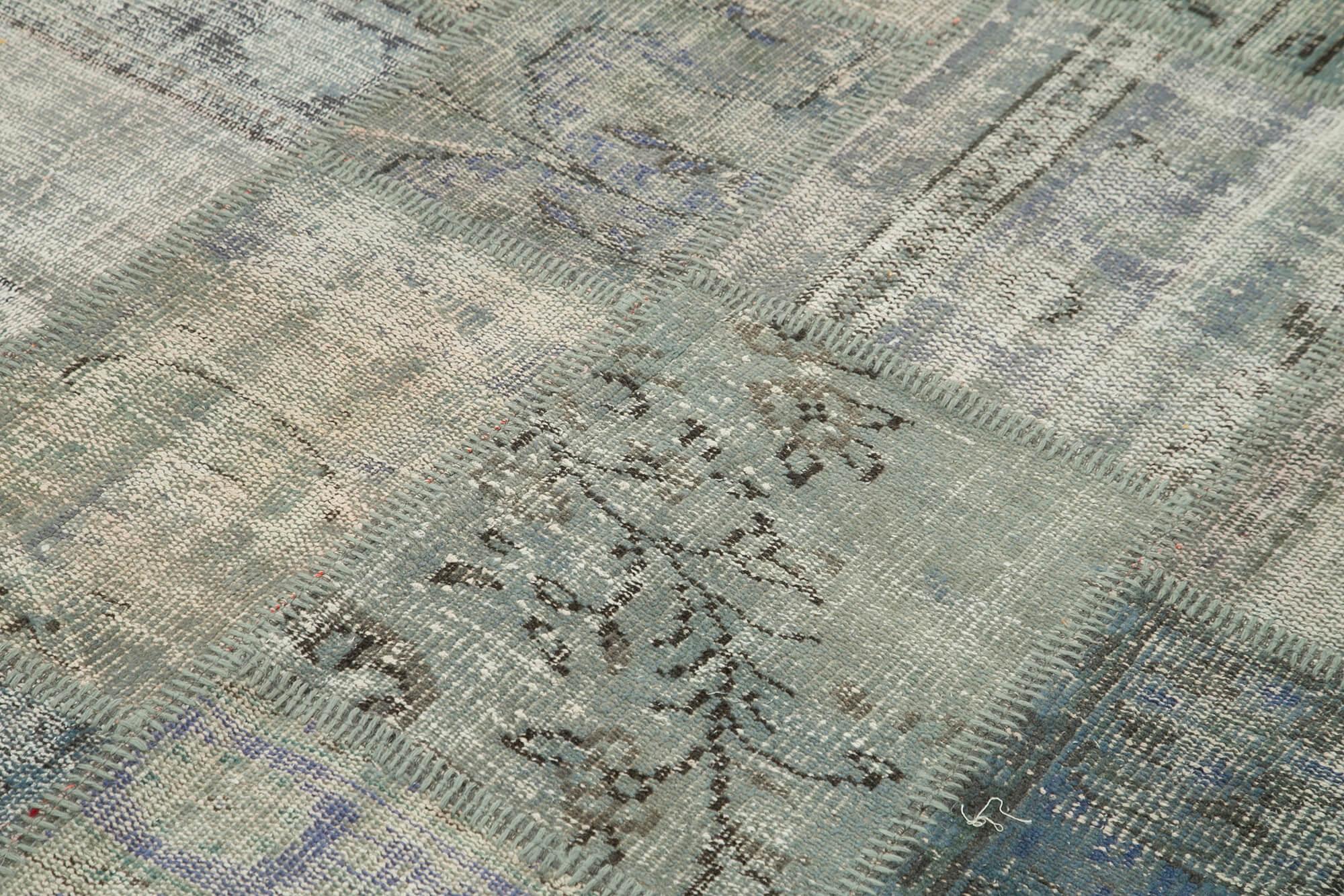 6 x 8 Grey Patchwork Rug - 2601