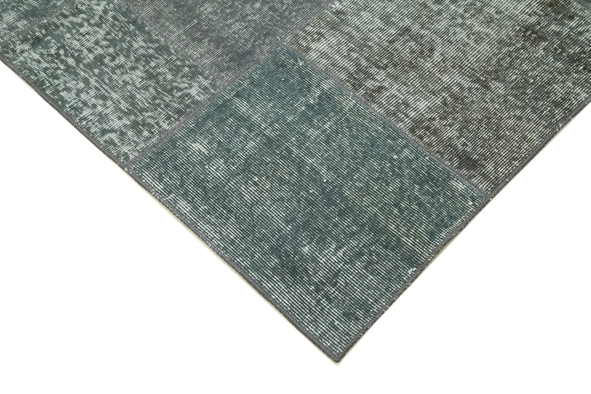 6 x 8 Grey Patchwork Rug - 2607