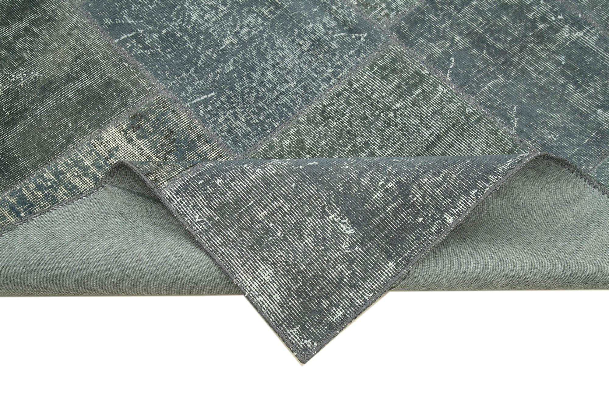 6 x 8 Grey Patchwork Rug - 2607