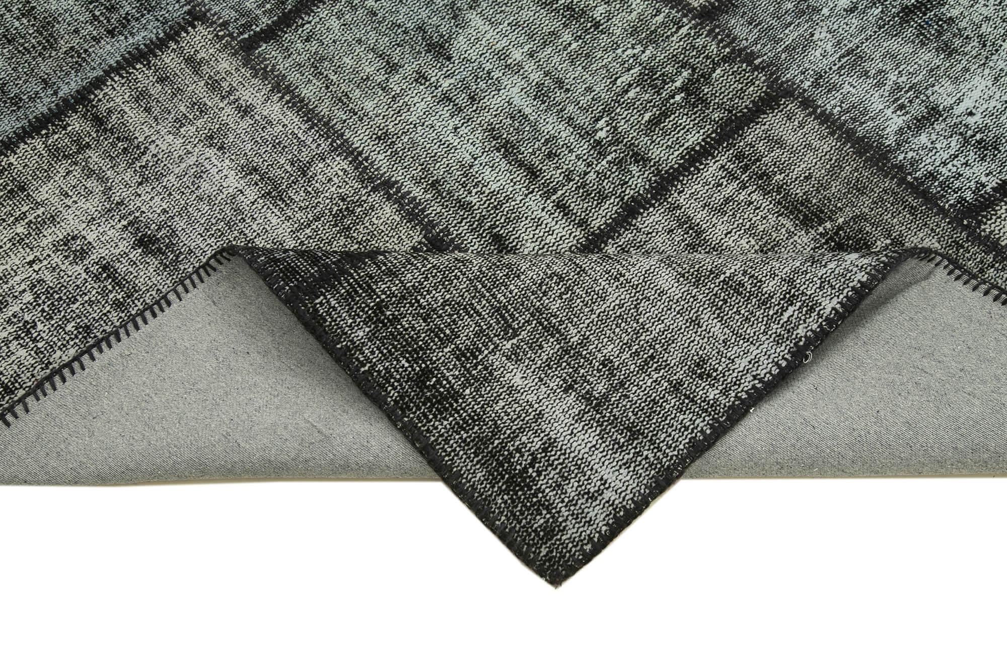 6 x 8 Black Patchwork Rug - 2609