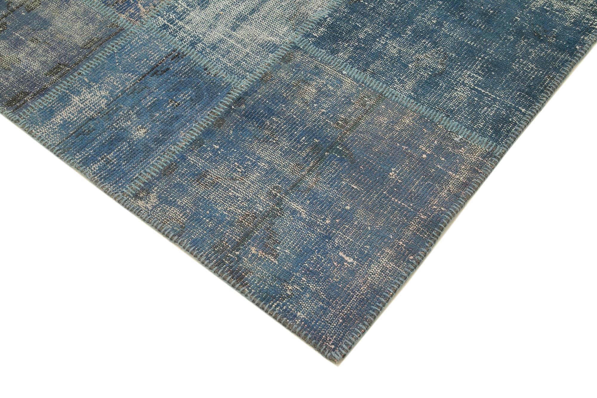 6 x 8 Blue Patchwork Rug - 2611