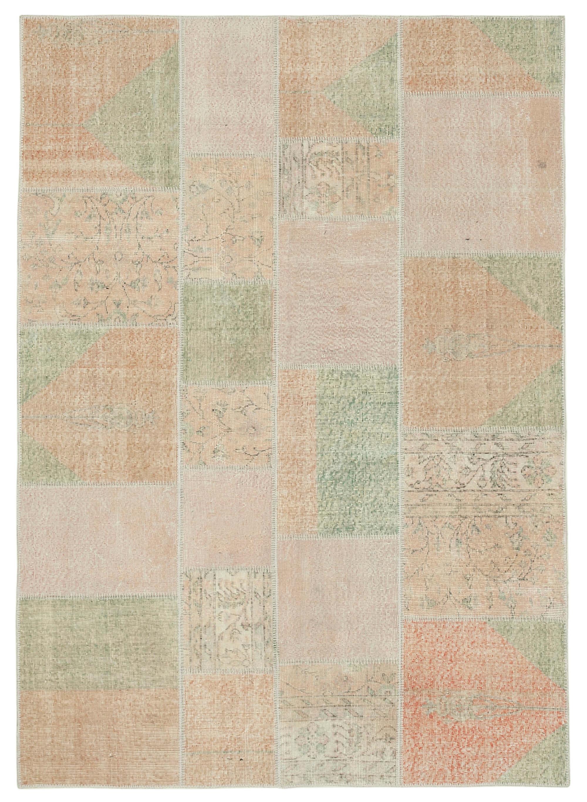 6 x 8 Beige Patchwork Rug - 2617