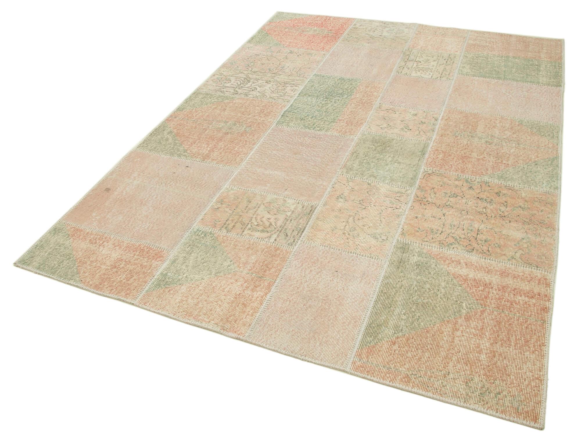 6 x 8 Beige Patchwork Rug - 2617