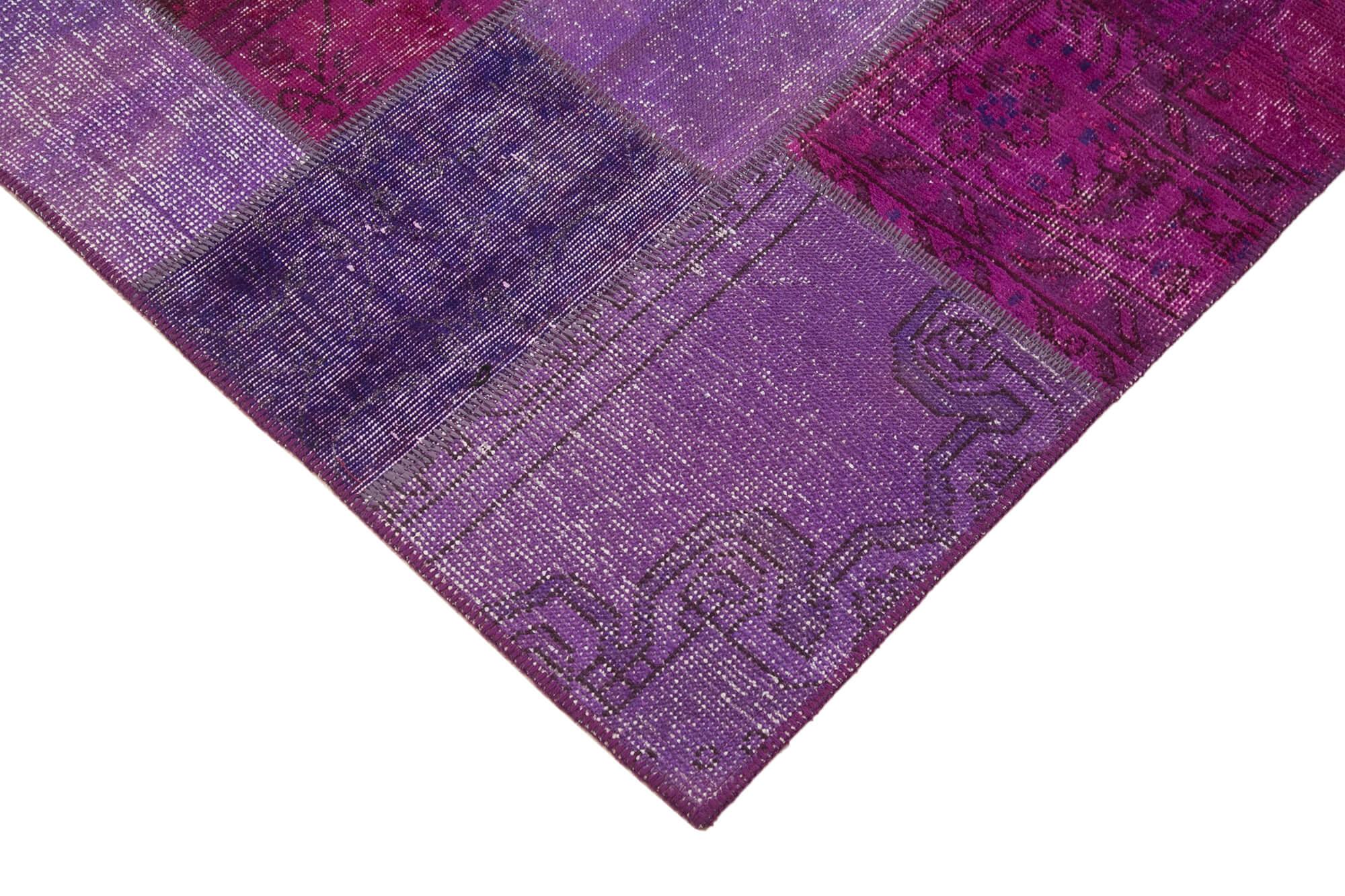 6 x 8 Purple Patchwork Rug - 2618