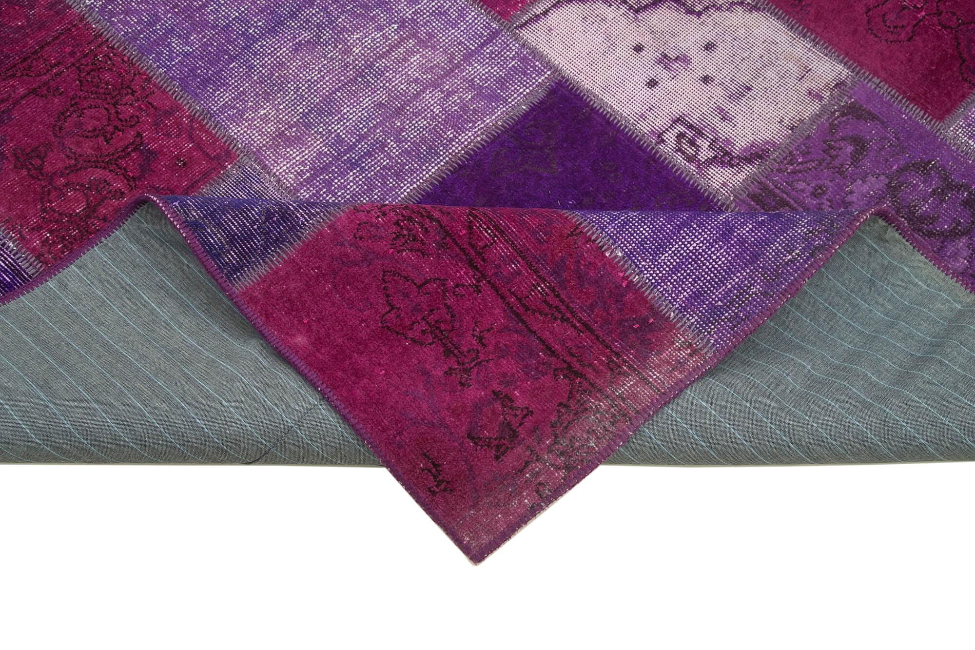 6 x 8 Purple Patchwork Rug - 2618