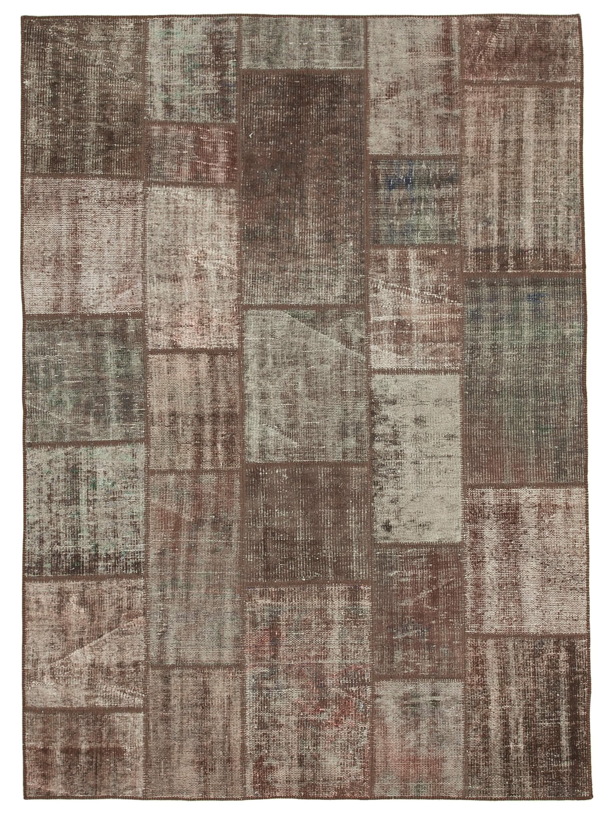 6 x 8 Brown Patchwork Rug - 2622