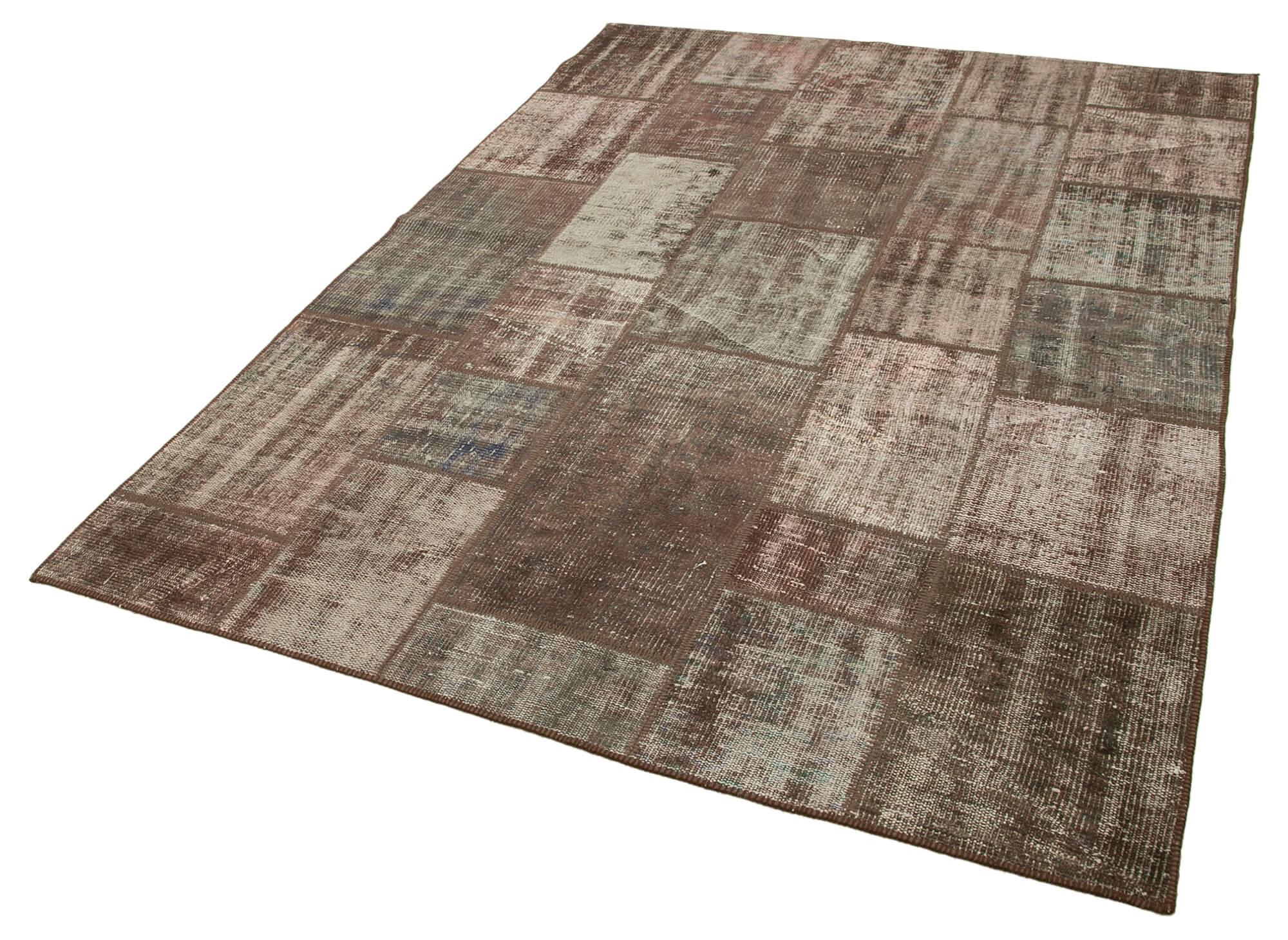 6 x 8 Brown Patchwork Rug - 2622