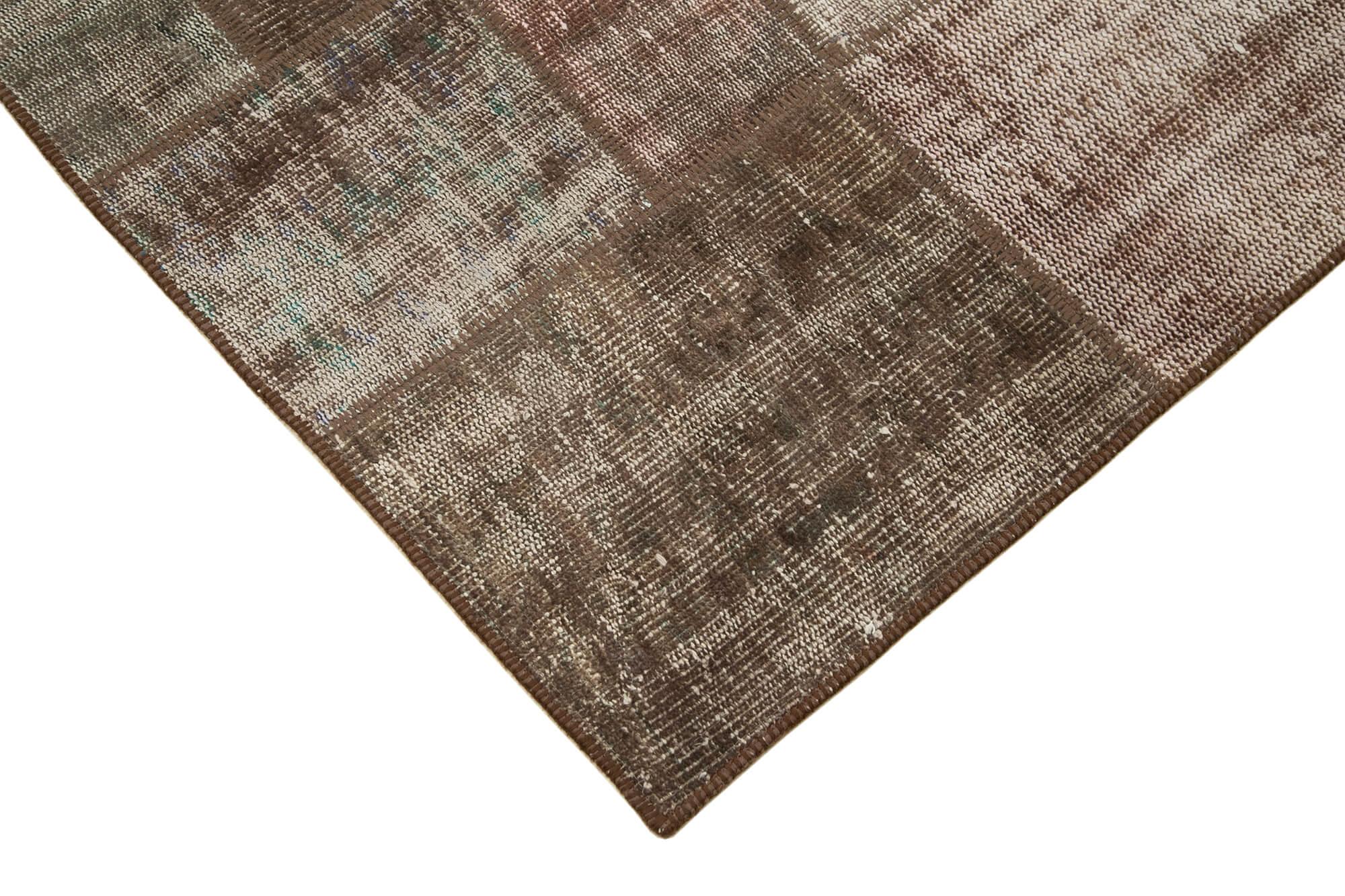 6 x 8 Brown Patchwork Rug - 2622