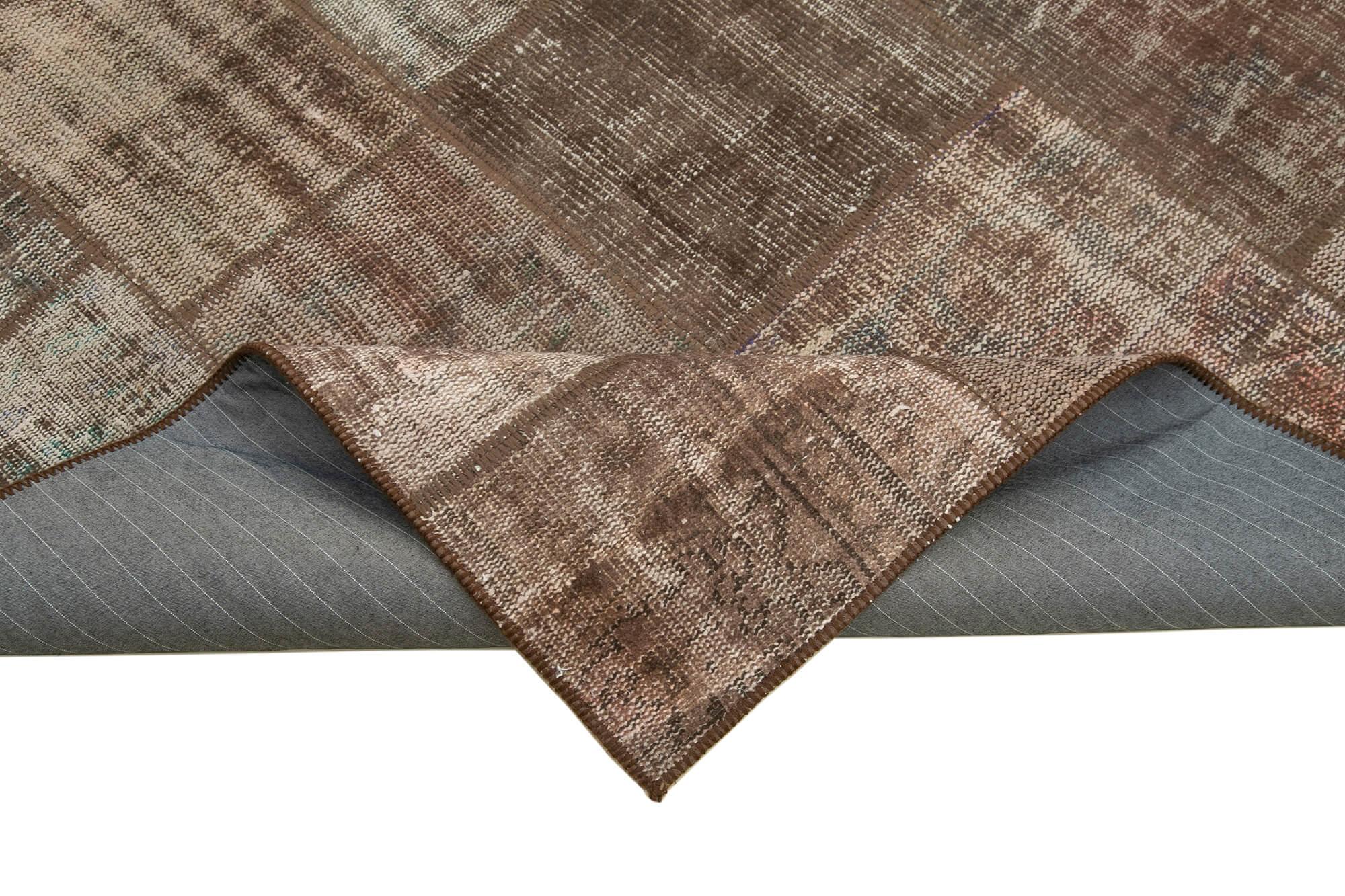 6 x 8 Brown Patchwork Rug - 2622