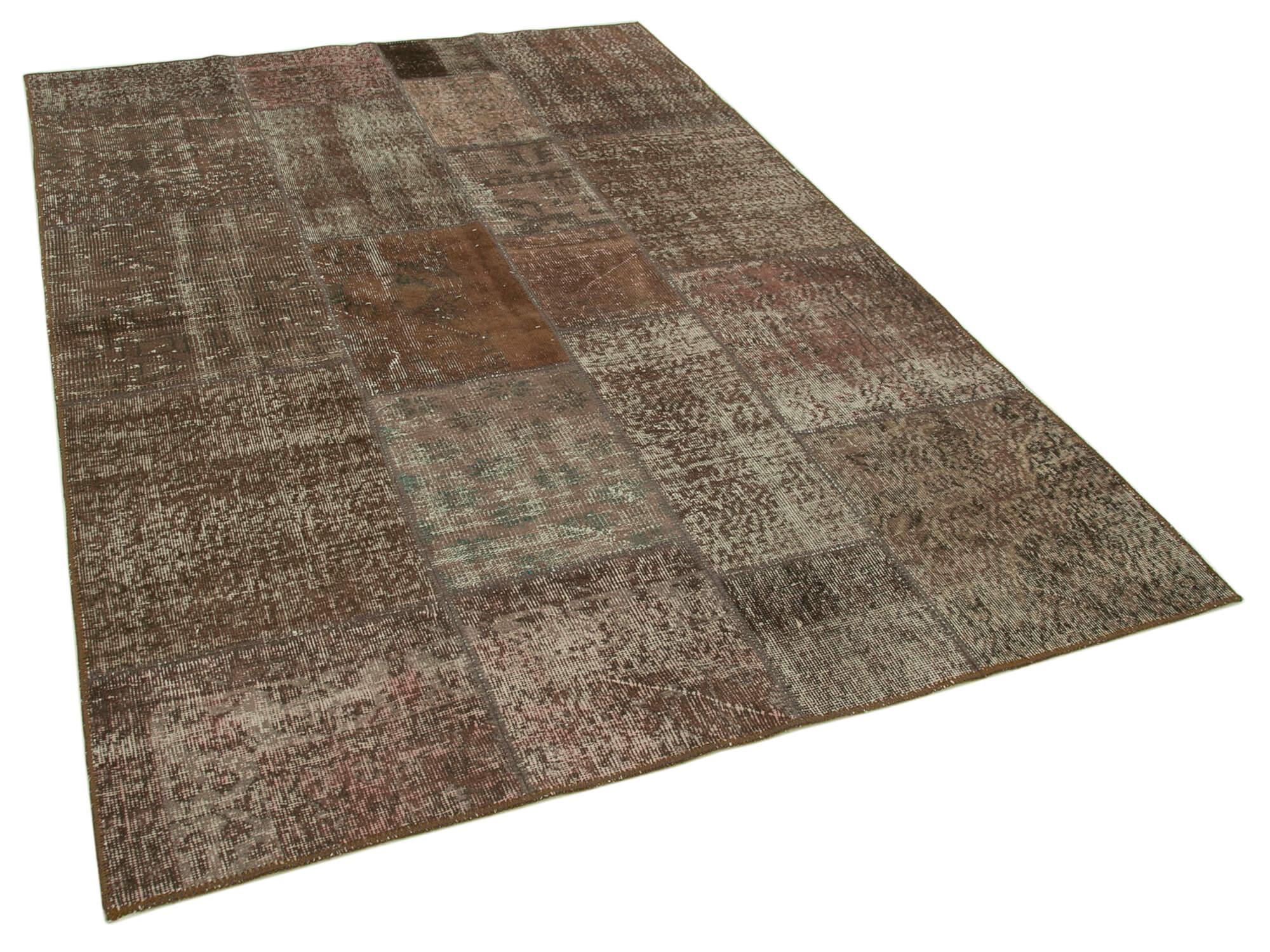 6 x 8 Brown Patchwork Rug - 2624