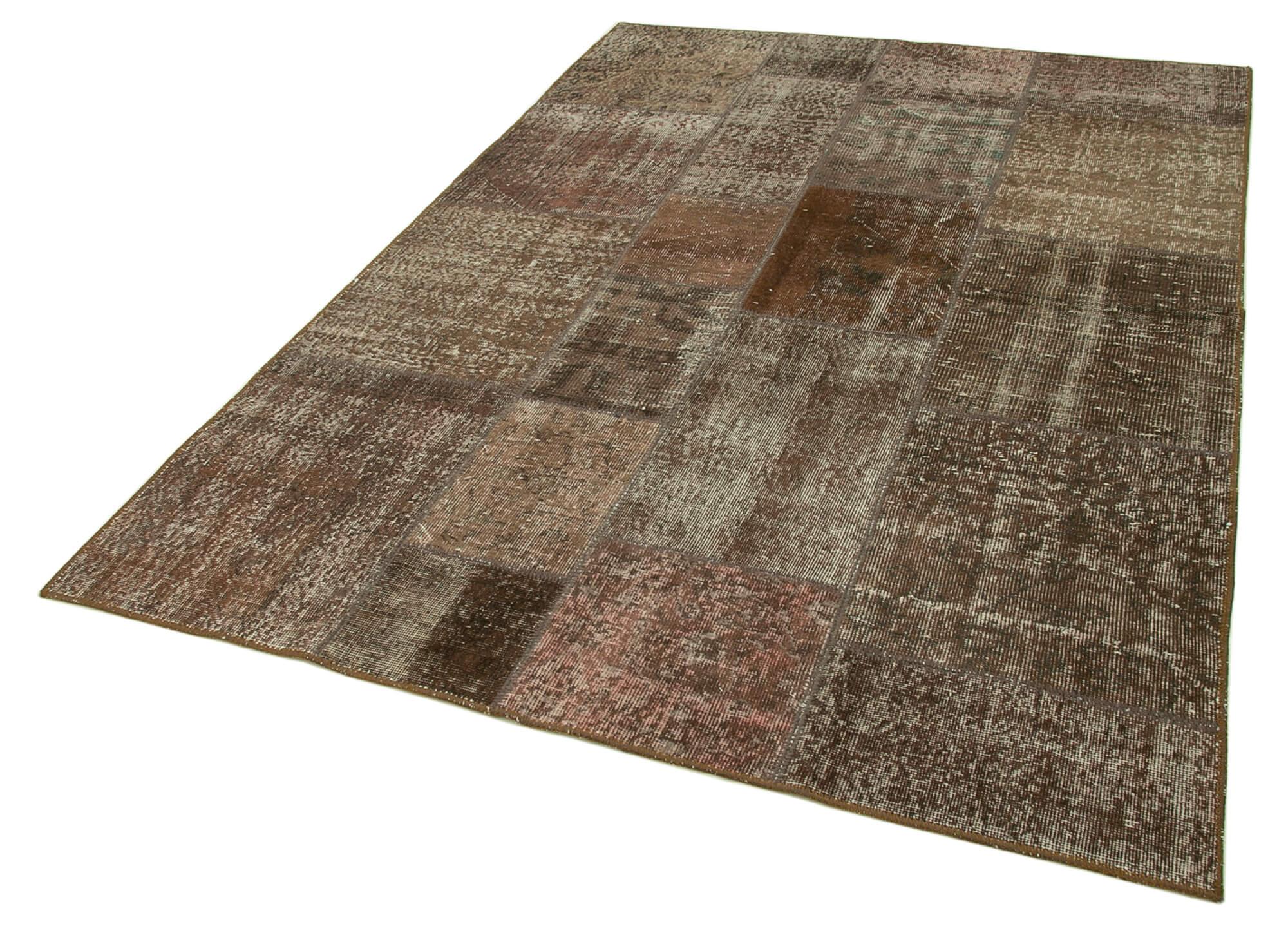 6 x 8 Brown Patchwork Rug - 2624